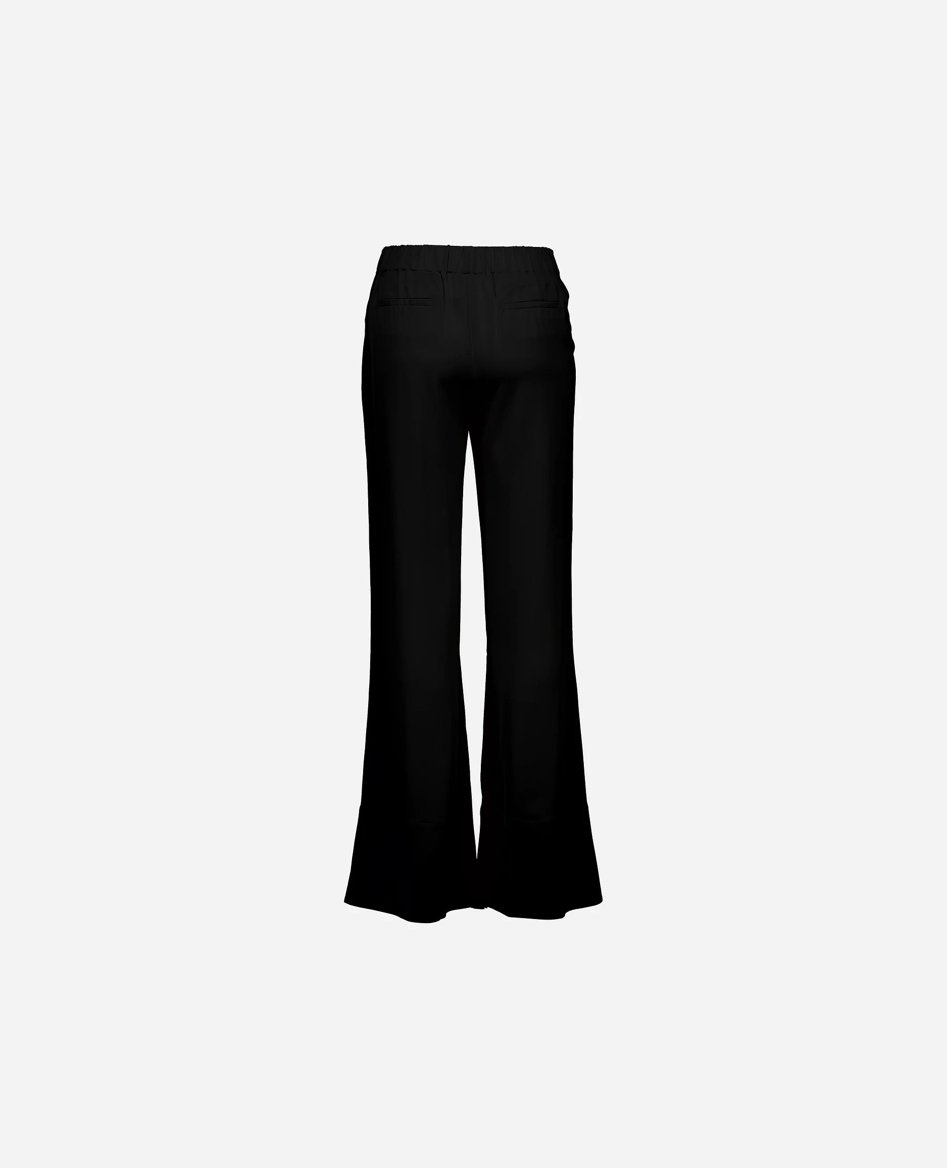 252-84016-90_4 - Allude - 7% Elastan 93% Seide Damen Hose Lockerer Schnitt SAPG::252-84016 Schwarz Seide Spring/Summer 2025