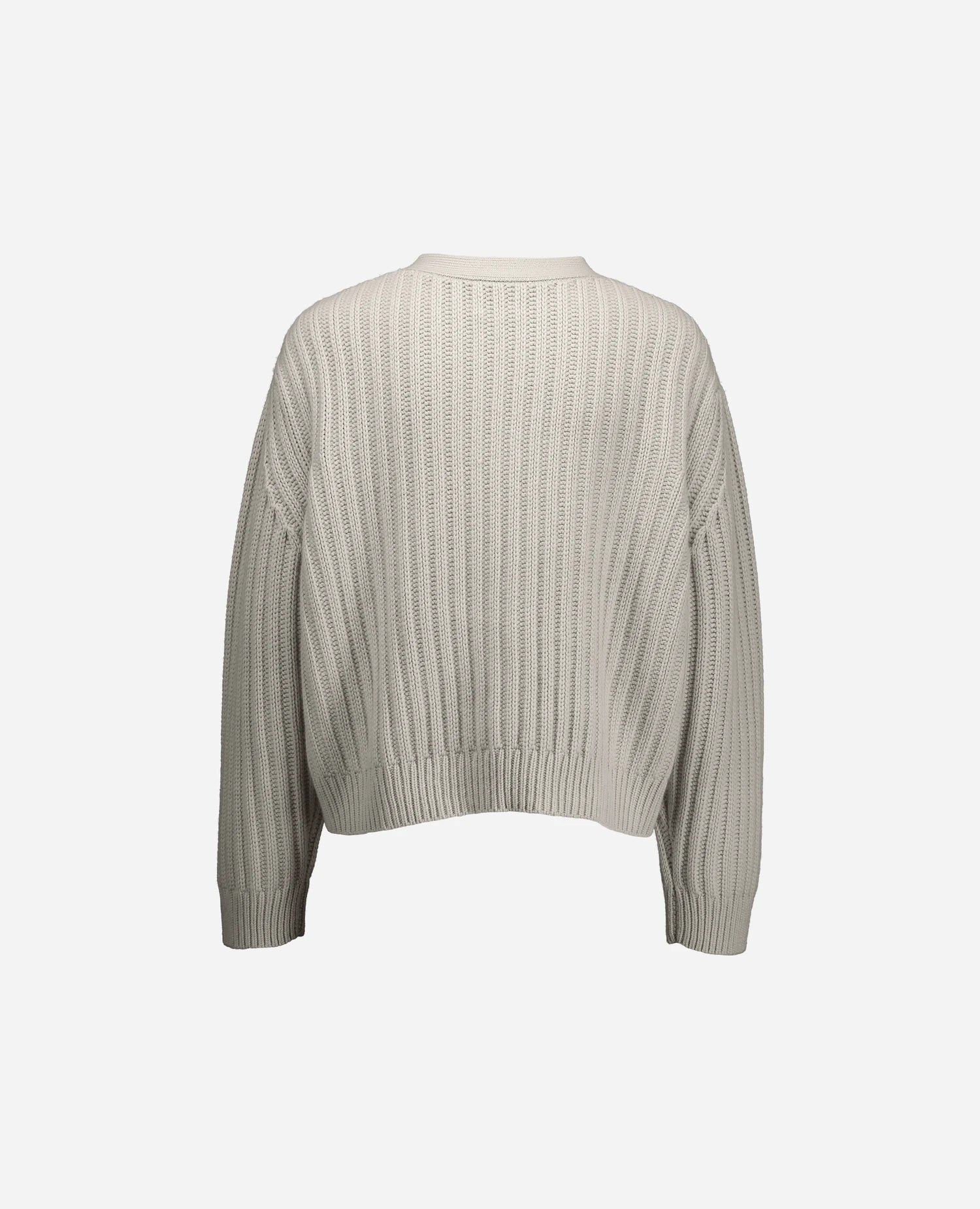 255-11120-80_4_0f1ee42e-d745-4238-bd69-40f9ed3698c3 - Allude - 100% Cashmere Active Damen Fall/Winter 2025/2026 Grau Grobstrick Lockerer Schnitt NEW Rippenmuster SAPG::255-11120 Strickjacke V-Ausschnitt