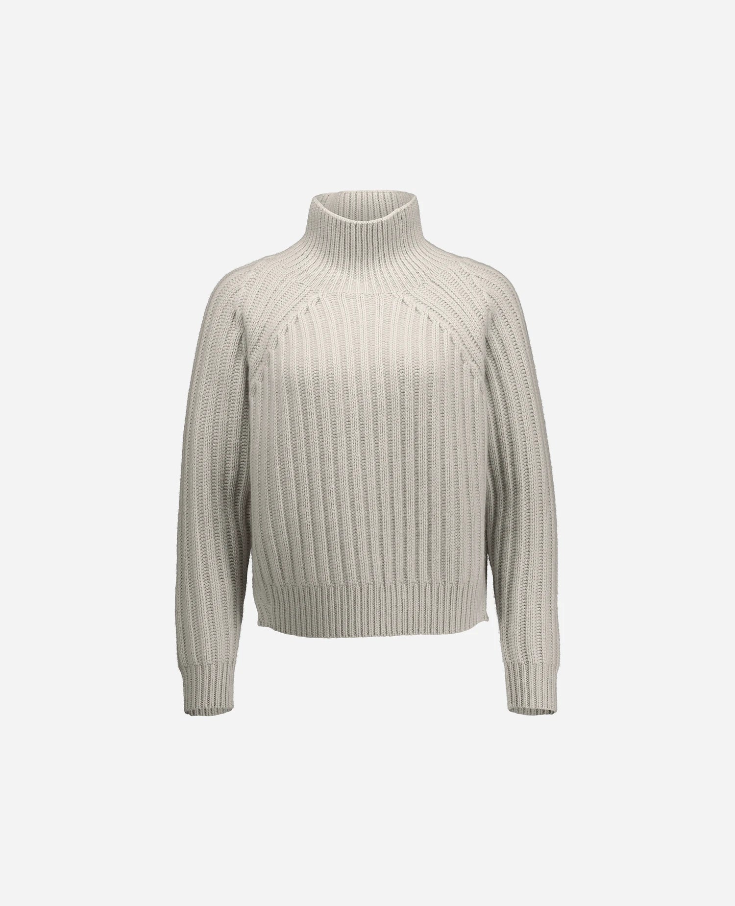 255-11123-80_3_8f964c33-474a-4543-9177-5562610af742 - Allude - 100% Cashmere Active Damen Fall/Winter 2025/2026 Grau Grobstrick Kastiger Schnitt NEW Pullover Rippenmuster SAPG::255-11123 Stehkragen