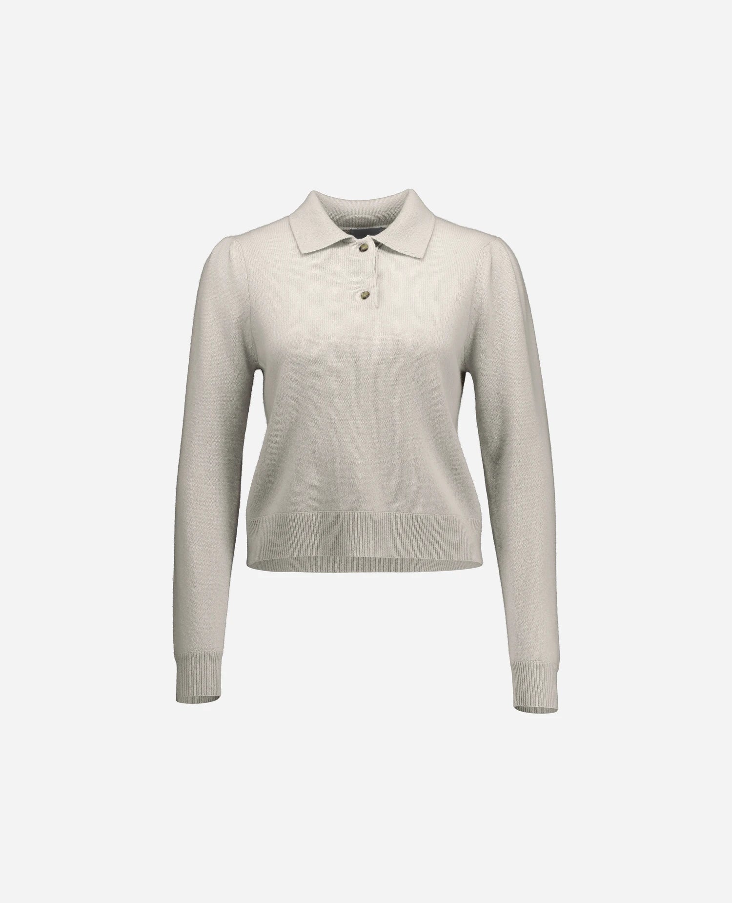255-11133-80_3 - Allude - 100% Cashmere Active Damen Fall/Winter 2025/2026 Feinstrick Flachstrick Gerade Passform Grau NEW Polo Pullover SAPG::255-11133
