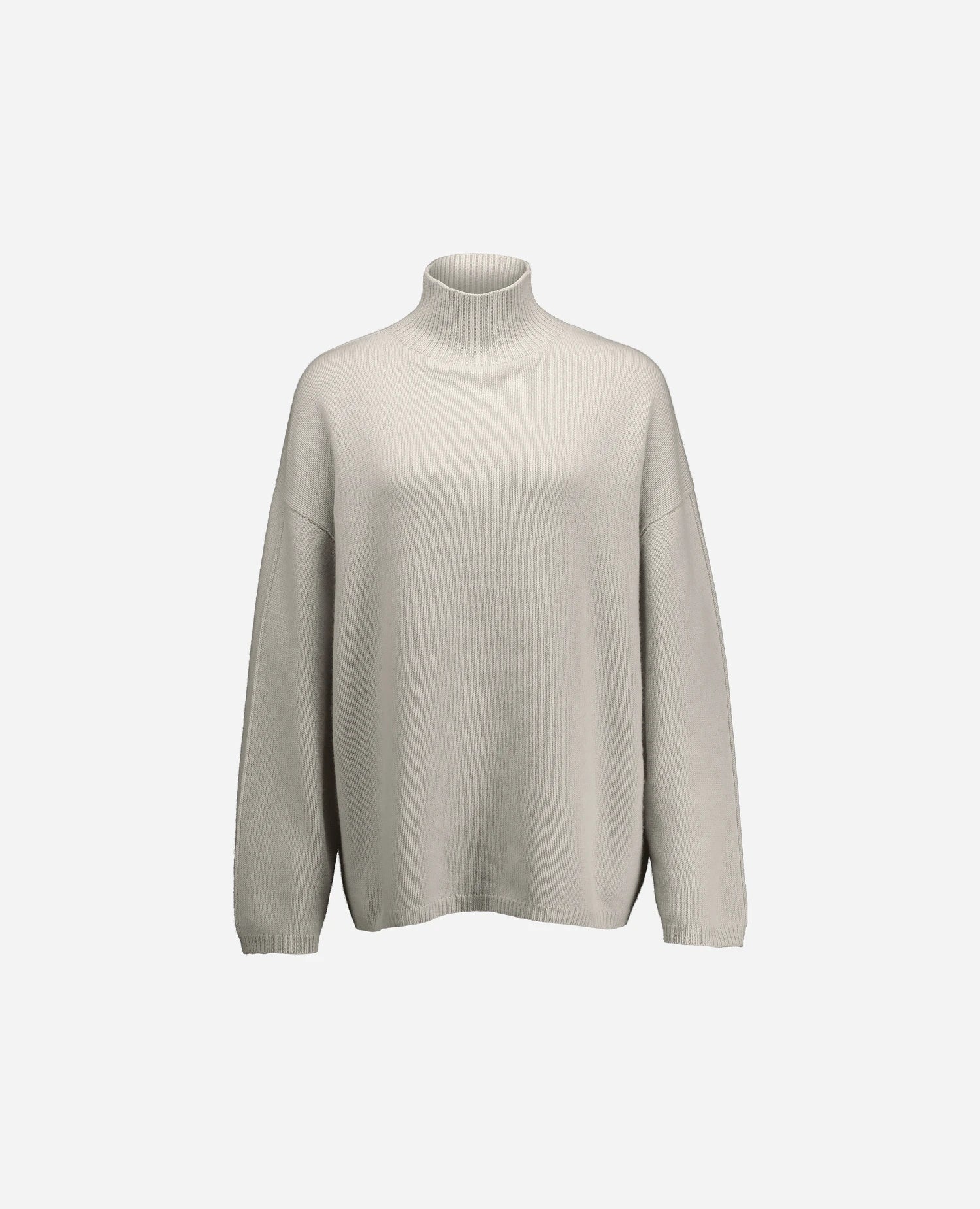 255-11154-80_3 - Allude - 100% Cashmere Active Damen Fall/Winter 2025/2026 Flachstrick Grau Lockerer Schnitt mittelschwerer Strick NEW Pullover SAPG::255-11154 Stehkragen
