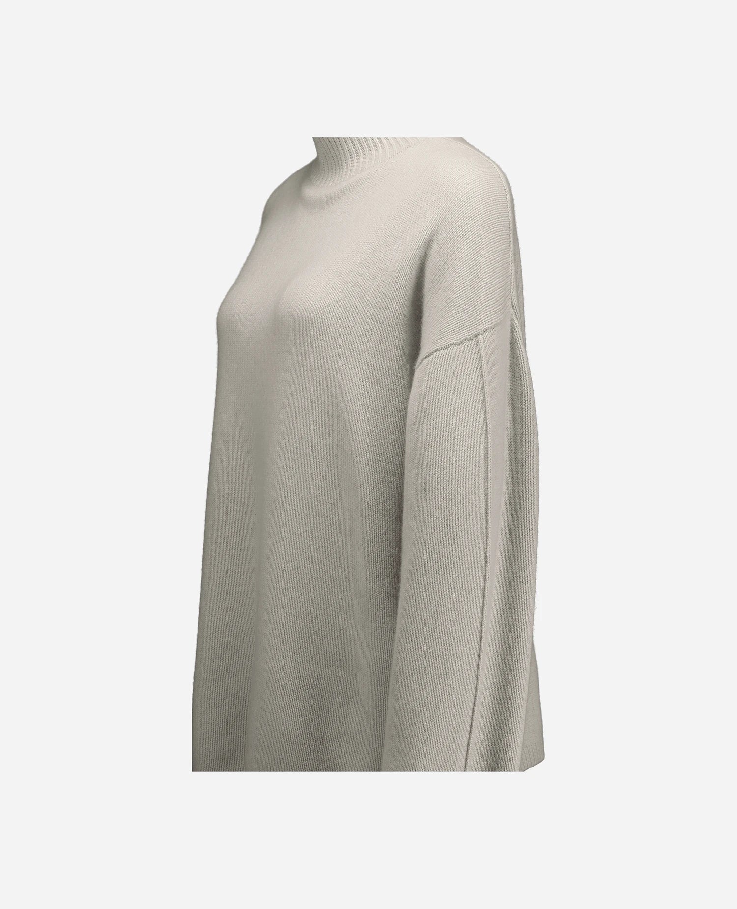 255-11154-80_40 - Allude - 100% Cashmere Active Damen Fall/Winter 2025/2026 Flachstrick Grau Lockerer Schnitt mittelschwerer Strick NEW Pullover SAPG::255-11154 Stehkragen