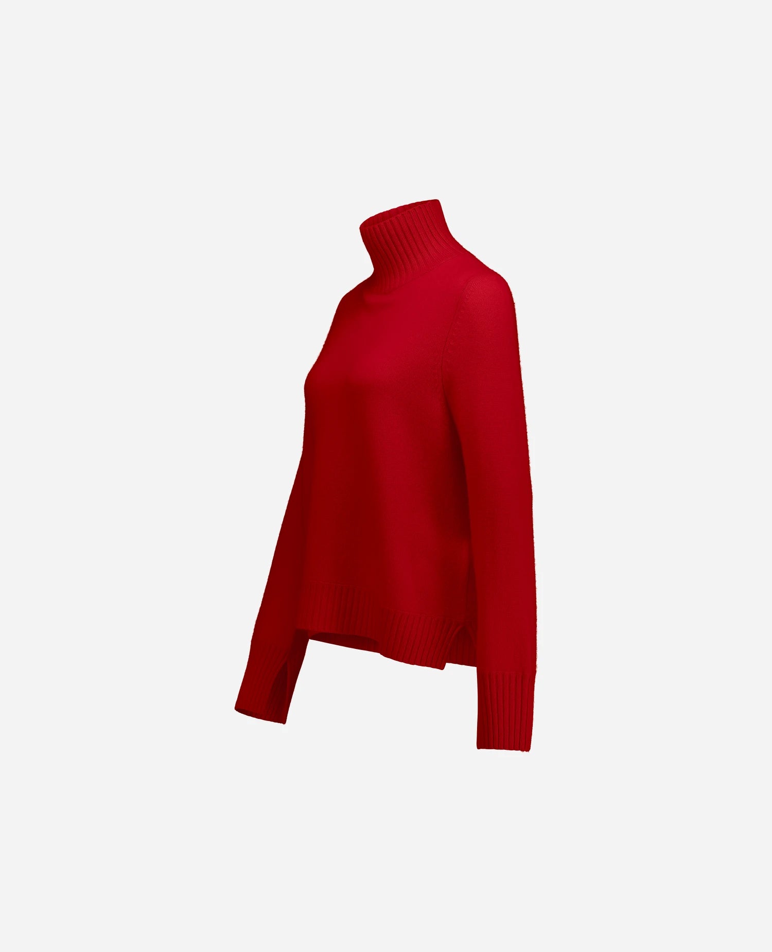 255-11173-64_40 - Allude - 100% Cashmere Active Damen Fall/Winter 2025/2026 Feinstrick Flachstrick Lockerer Schnitt NEW Pullover Rot SAPG::255-11173 Stehkragen