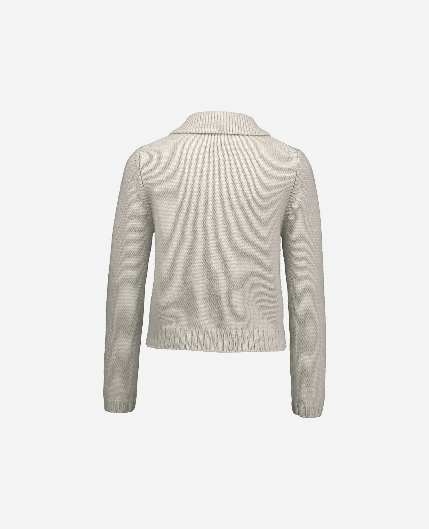 255-11180-80_4 - Allude - 0 100% Cashmere Active Damen Fall/Winter 2025/2026 Flachstrick Gerade Passform Grau Grobstrick NEW SAPG::255-11180 Strickjacke