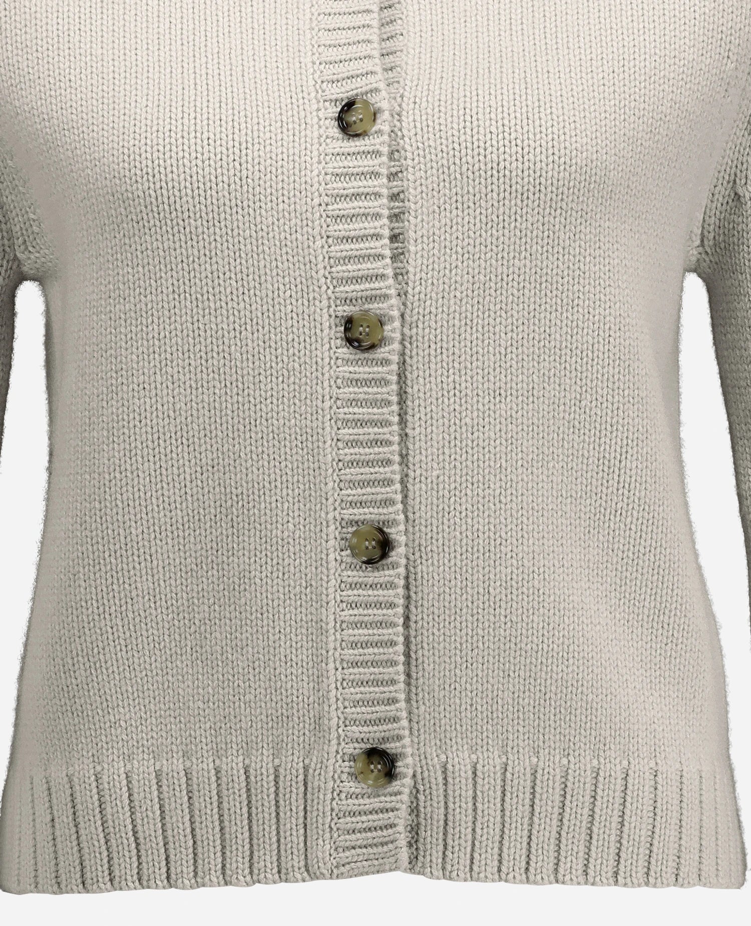 255-11180-80_41 - Allude - 0 100% Cashmere Active Damen Fall/Winter 2025/2026 Flachstrick Gerade Passform Grau Grobstrick NEW SAPG::255-11180 Strickjacke