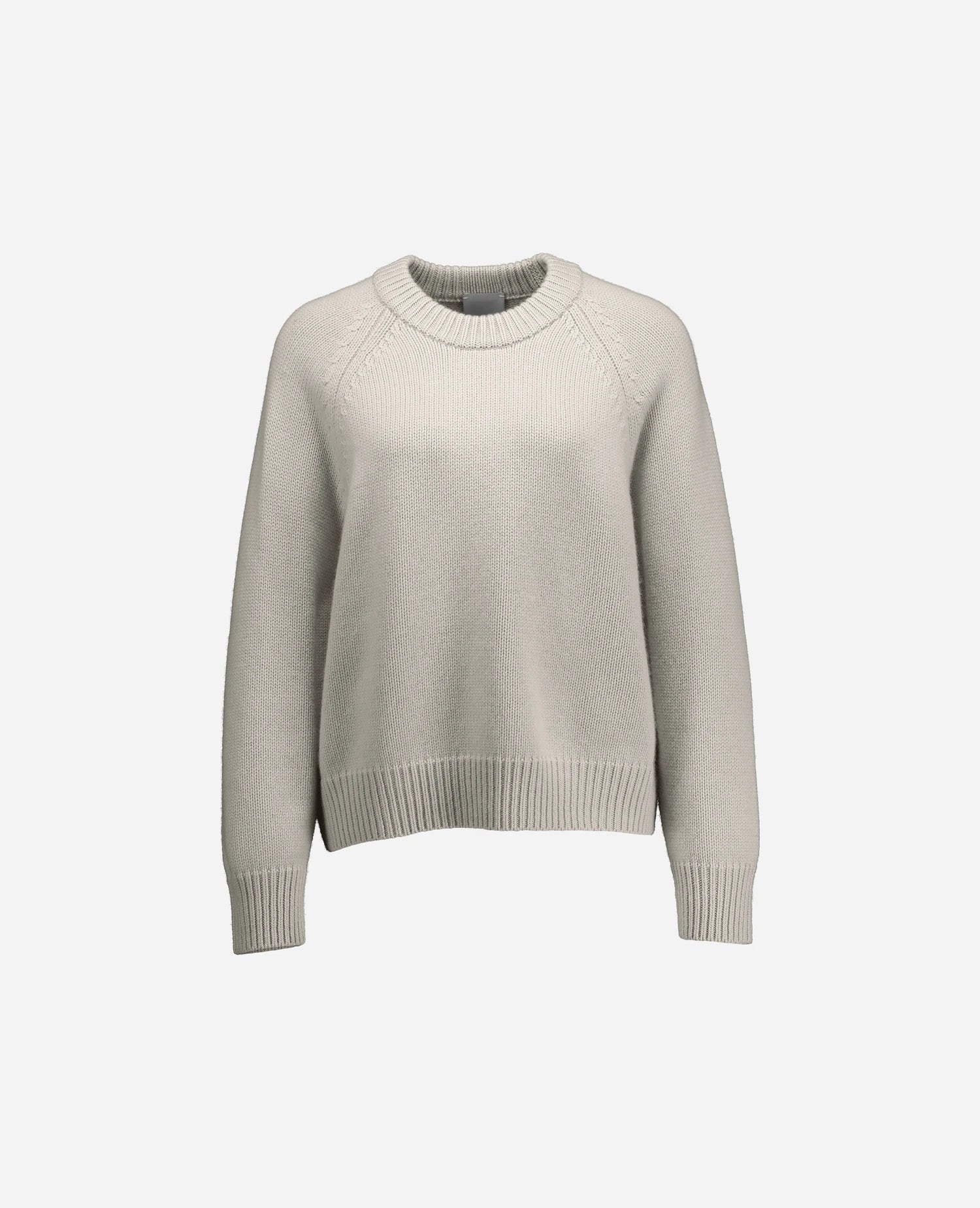 255-11181-80_3 - Allude - 100% Cashmere Active Damen Fall/Winter 2025/2026 Flachstrick Grau Grobstrick Kastiger Schnitt NEW Pullover Rundhals SAPG::255-11181