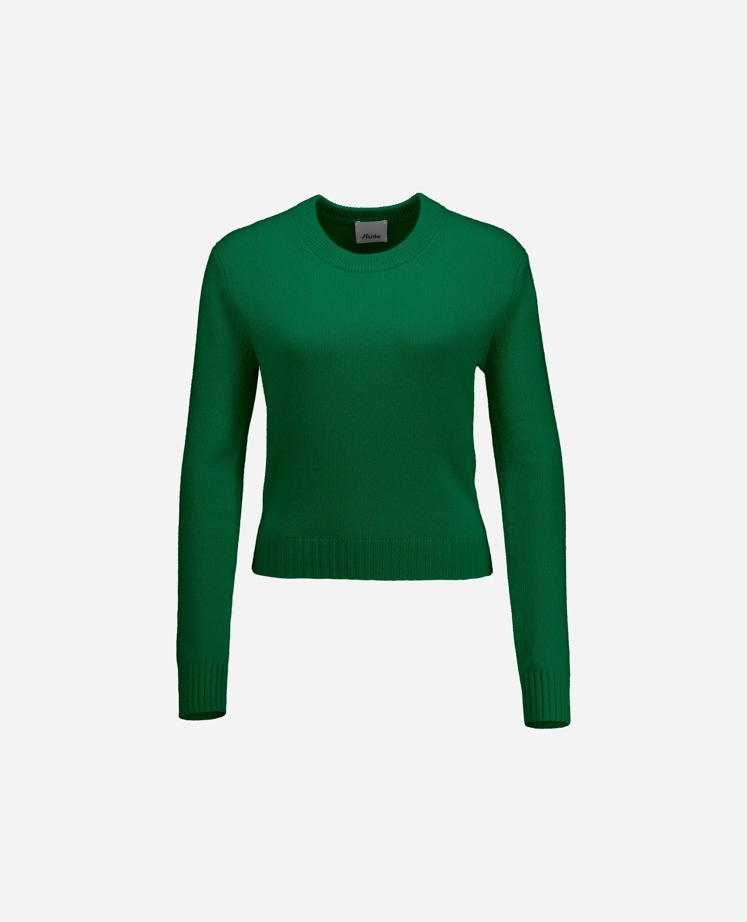 255-11204-33_3 - Allude - 100% Cashmere Active Damen Fall/Winter 2025/2026 Flachstrick Gerade Passform Grün mittelschwerer Strick NEW Pullover Rundhals SAPG::255-11204
