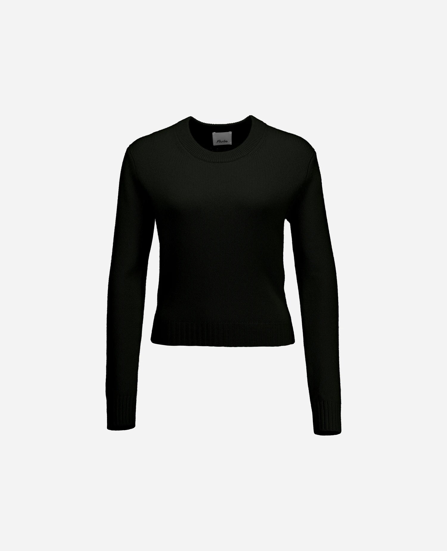 255-11204-38_3 - Allude - 100% Cashmere Active Damen Fall/Winter 2025/2026 Flachstrick Gerade Passform Khaki mittelschwerer Strick NEW Pullover Rundhals SAPG::255-11204