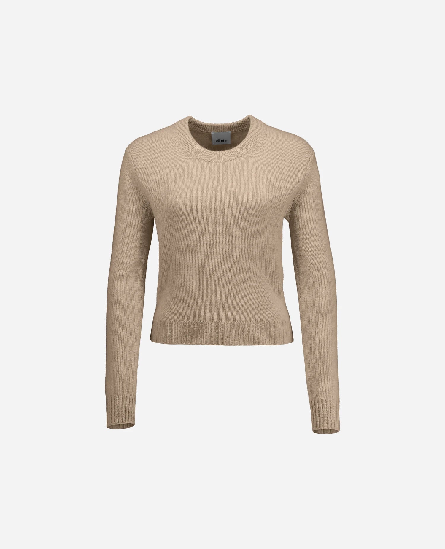 255-11204-42_3 - Allude - 100% Cashmere Active Beige Damen Fall/Winter 2025/2026 Flachstrick Gerade Passform mittelschwerer Strick NEW Pullover Rundhals SAPG::255-11204