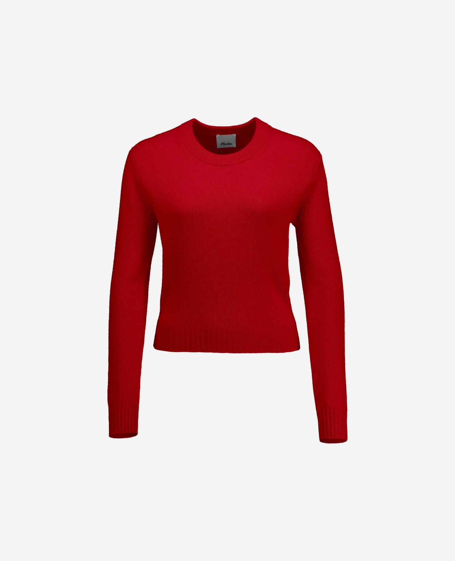 255-11204-64_3 - Allude - 100% Cashmere Active Damen Fall/Winter 2025/2026 Flachstrick Gerade Passform mittelschwerer Strick NEW Pullover Rot Rundhals SAPG::255-11204