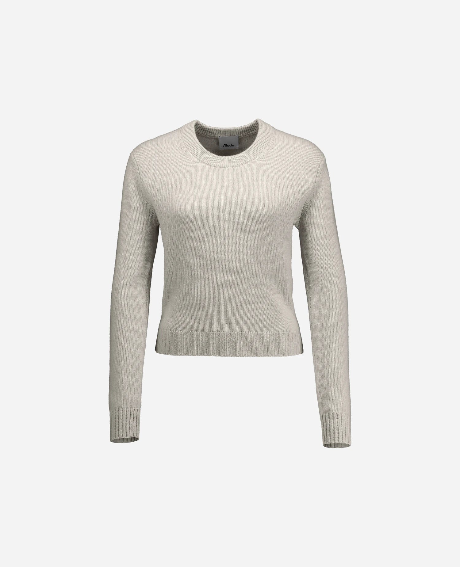 255-11204-80_3 - Allude - 100% Cashmere Active Damen Fall/Winter 2025/2026 Flachstrick Gerade Passform Grau mittelschwerer Strick NEW Pullover Rundhals SAPG::255-11204