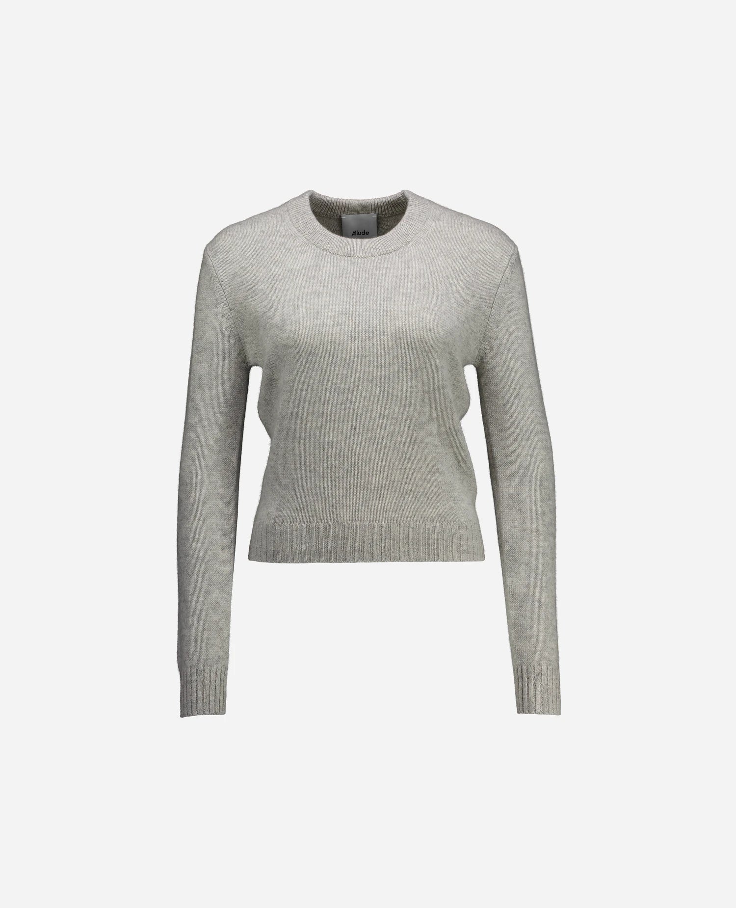 255-11204-81_3 - Allude - 100% Cashmere Active Damen Fall/Winter 2025/2026 Flachstrick Gerade Passform Grau mittelschwerer Strick NEW Pullover Rundhals SAPG::255-11204