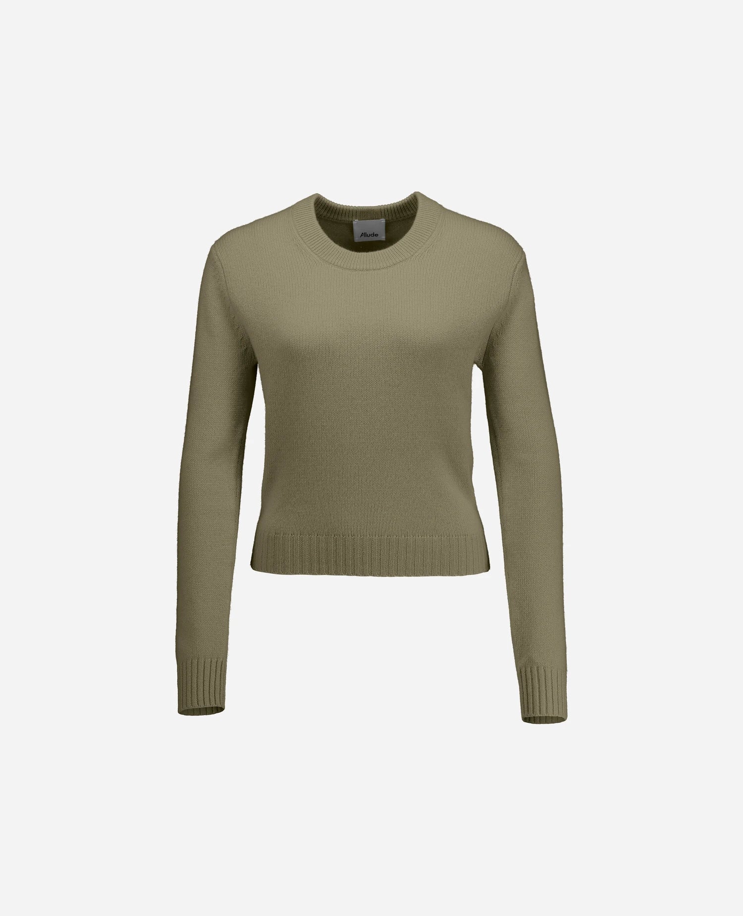 255-11204-85_3 - Allude - 100% Cashmere Active Damen Fall/Winter 2025/2026 Flachstrick Gerade Passform Grau mittelschwerer Strick NEW Pullover Rundhals SAPG::255-11204