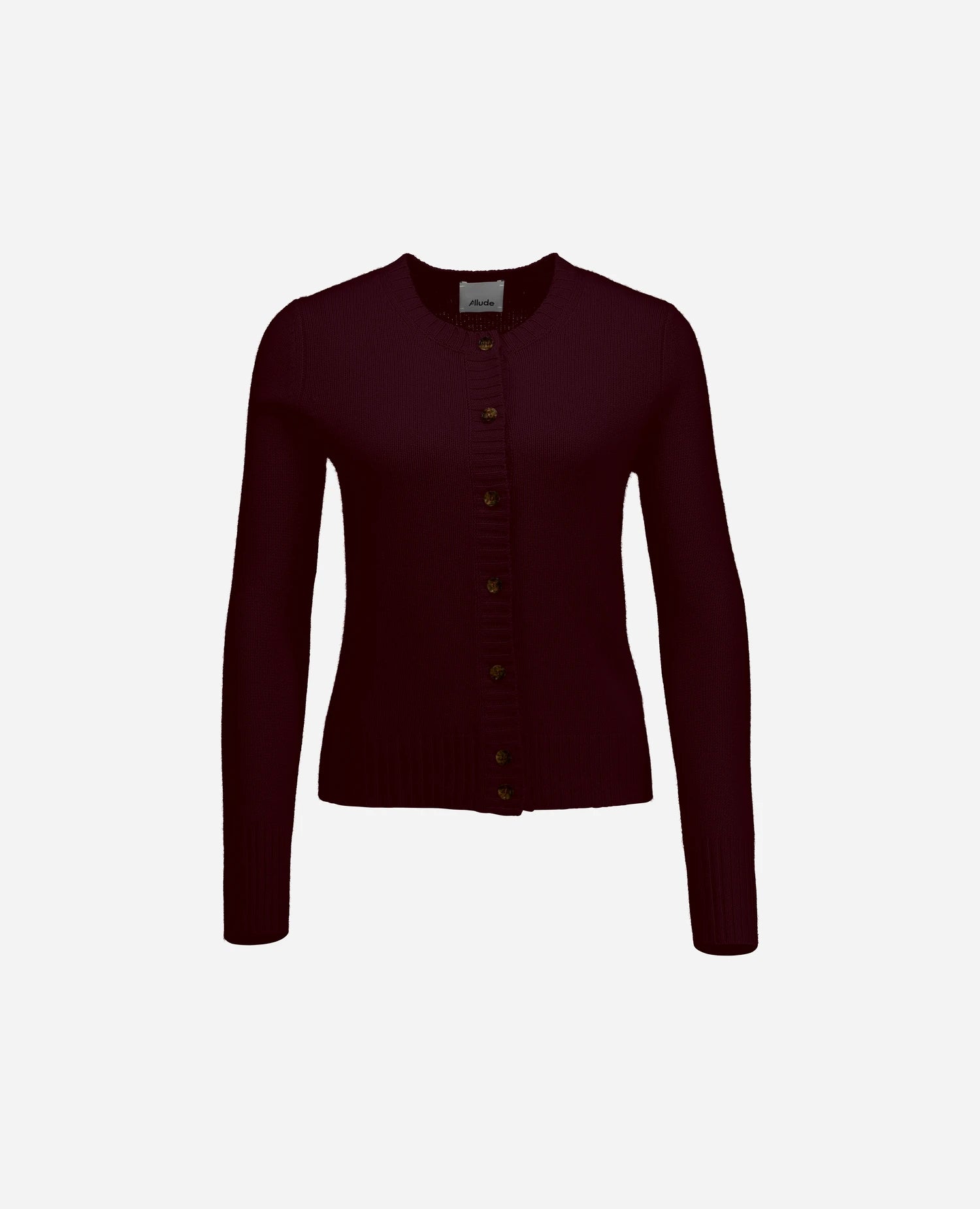 255-11231-68_3 - Allude - 100% Cashmere Active Damen Fall/Winter 2025/2026 Flachstrick Gerade Passform mittelschwerer Strick NEW Rot Rundhals SAPG::255-11231 Strickjacke