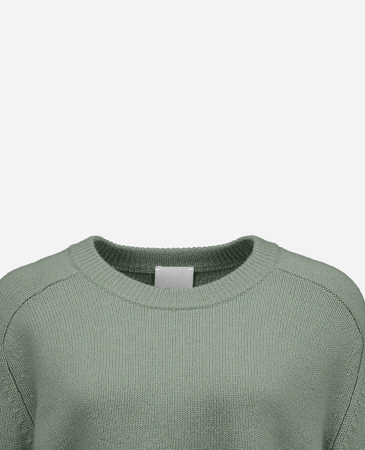 255-17002-31_40 - Allude - 30% Cashmere 70% Wolle Active Damen Fall/Winter 2025/2026 Flachstrick Grobstrick Grün Lockerer Schnitt NEW Pullover Rundhals SAPG::255-17002