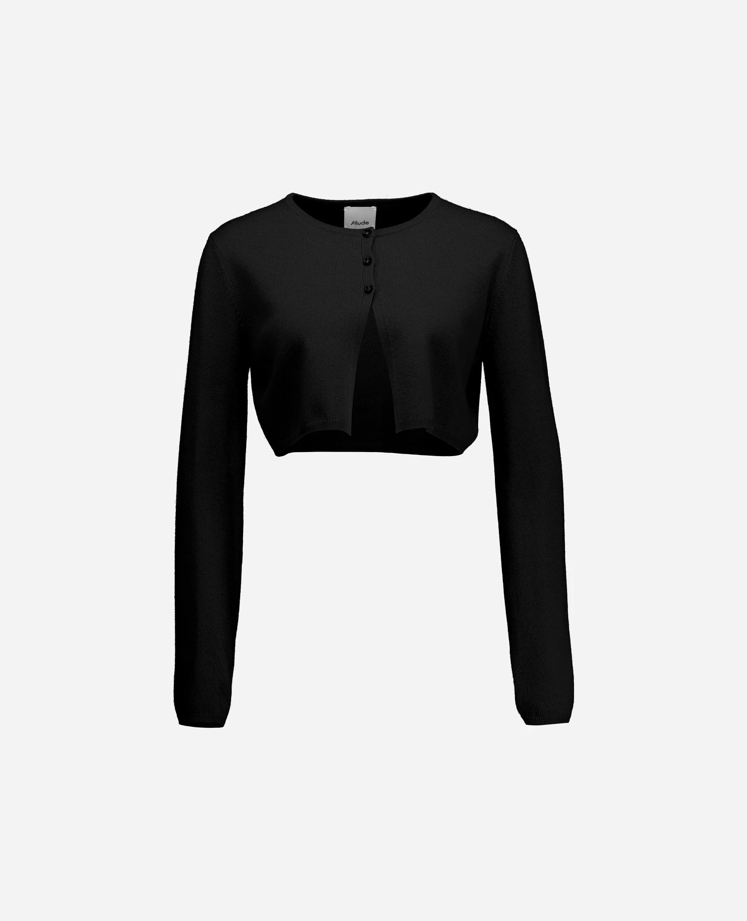 255-17050-90_3 - Allude - 0 30% Cashmere 70% Wolle Active Damen Fall/Winter 2025/2026 Feinstrick Flachstrick Kastiger Schnitt NEW SAPG::255-17050 Schwarz Strickjacke