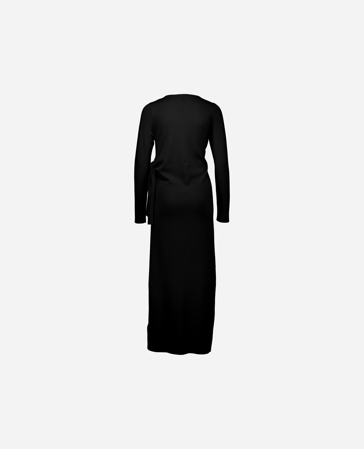 255-17094-90_4 - Allude - 30% Cashmere 70% Wolle Active Damen Enger Schnitt Fall/Winter 2025/2026 Feinstrick Flachstrick Kleid NEW Rundhals SAPG::255-17094 Schwarz
