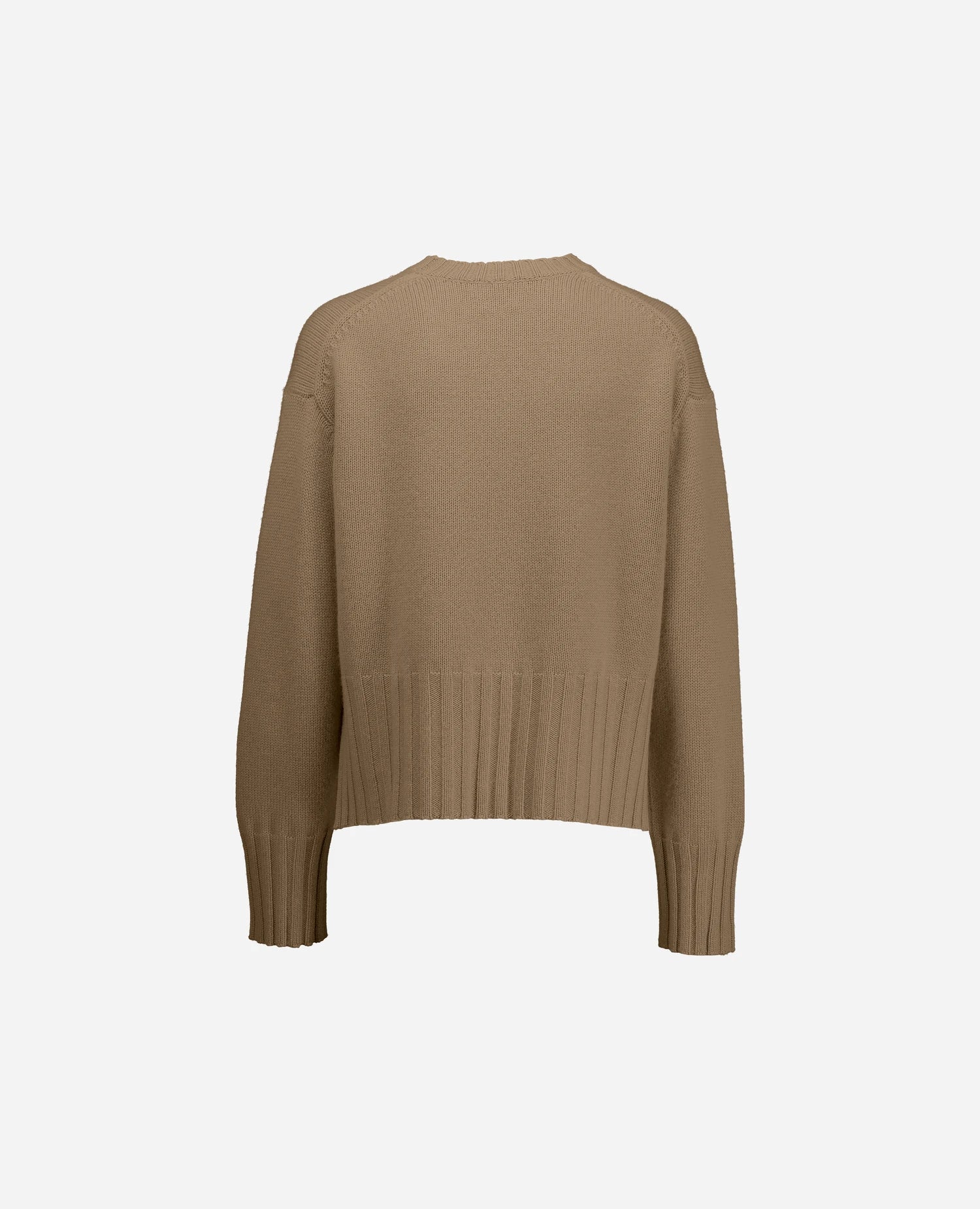 255-17102-43_4 - Allude - 30% Cashmere 70% Wolle Active Beige Damen Fall/Winter 2025/2026 Flachstrick Grobstrick Lockerer Schnitt NEW Pullover Rundhals SAPG::255-17102