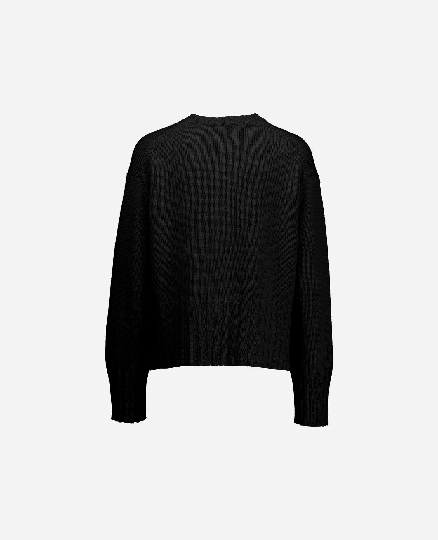 255-17102-90_4 - Allude - 30% Cashmere 70% Wolle Active Damen Fall/Winter 2025/2026 Flachstrick Grobstrick Lockerer Schnitt NEW Pullover Rundhals SAPG::255-17102 Schwarz