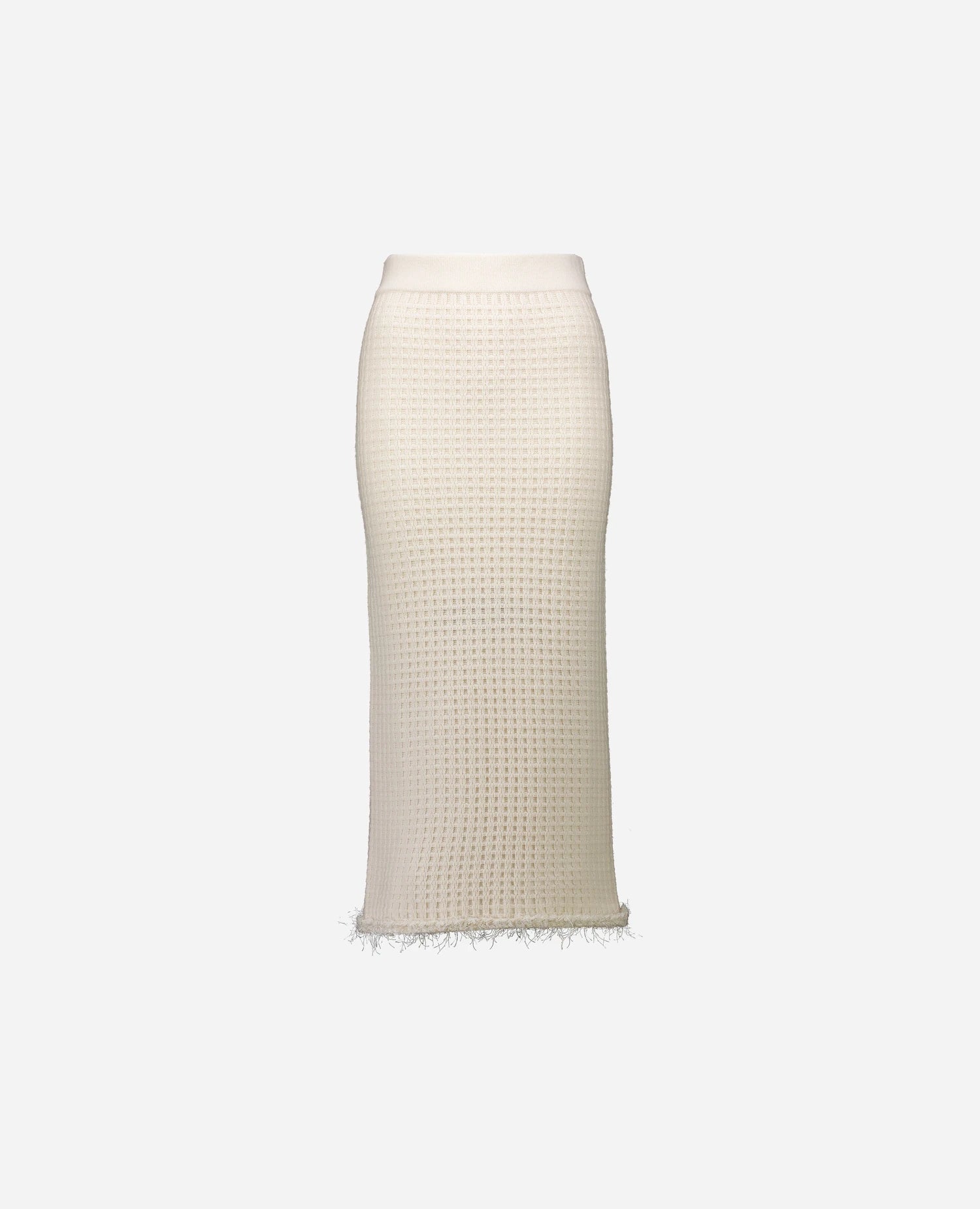 255-17111-41_3 - Allude - 0 30% Cashmere 70% Wolle Active Creme Damen Enger Schnitt Fall/Winter 2025/2026 mittelschwerer Strick NEW Rock SAPG::255-17111 Waffelmuster
