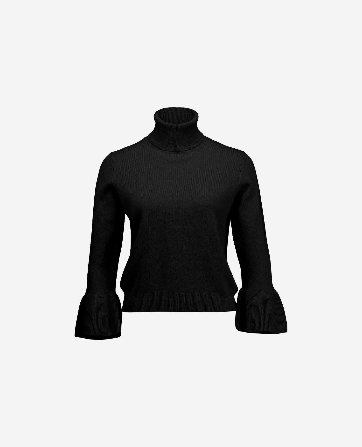 255-17122-90_3 - Allude - 30% Cashmere 70% Wolle Damen Fall/Winter 2025/2026 Feinstrick Flachstrick Gerade Passform Pullover Rollkragen SAPG::255-17122 Schwarz