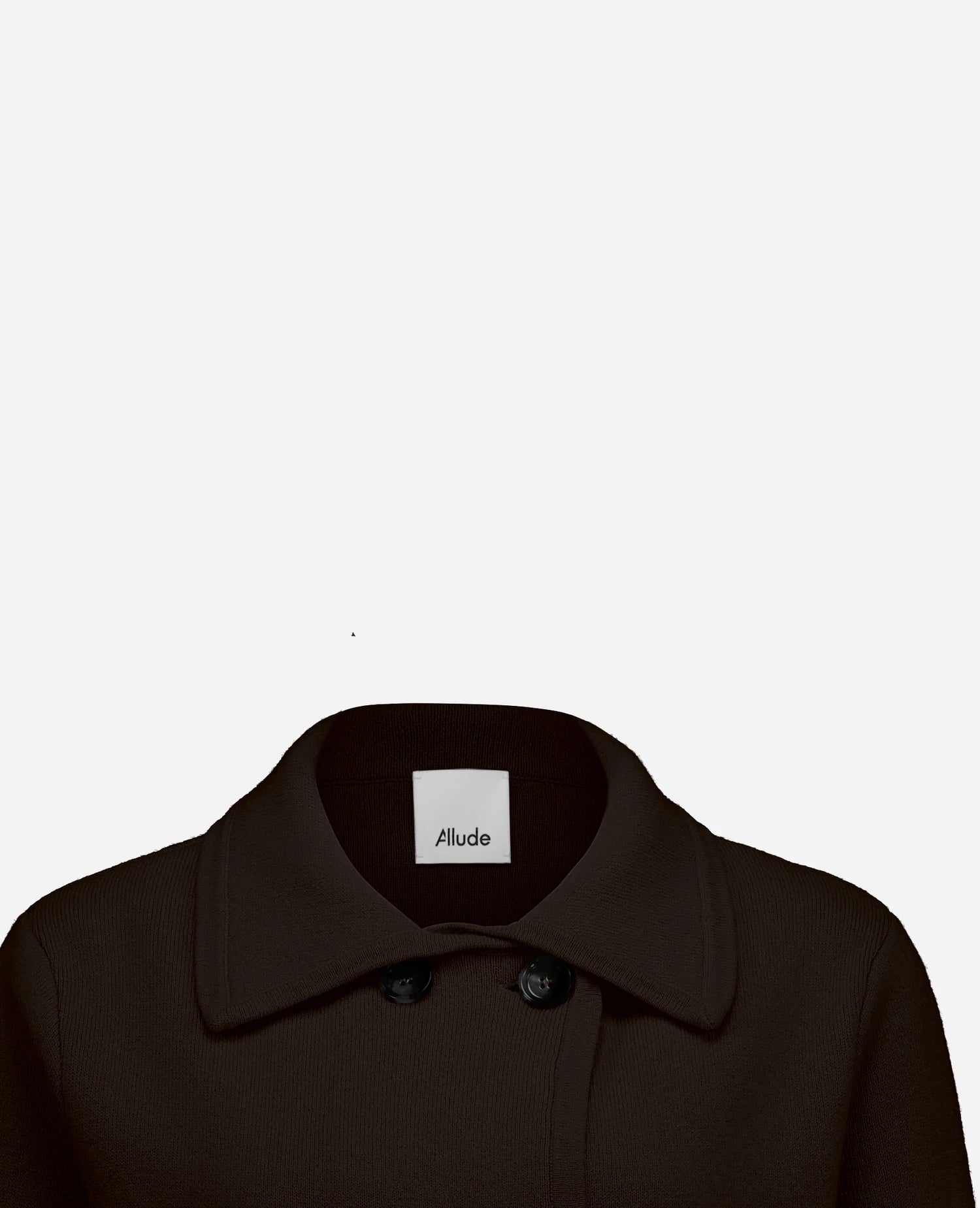 255-17601-49_40 - Allude - 0 30% Cashmere 70% Wolle Active Braun Damen Fall/Winter 2025/2026 Jacket Kastiger Schnitt mittelschwerer Strick NEW SAPG::255-17601 Uni Jacquardmuster