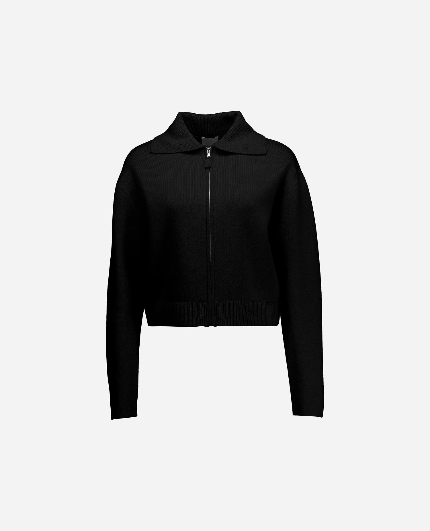 255-17612-90_3 - Allude - 0 30% Cashmere 70% Wolle Active Damen Fall/Winter 2025/2026 Kastiger Schnitt mittelschwerer Strick NEW SAPG::255-17612 Schwarz Strickjacke Uni Jacquardmuster