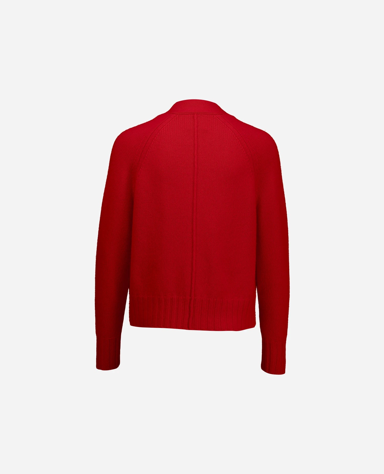 255-17630-64_4 - Allude - 30% Cashmere 70% Wolle Active Damen Fall/Winter 2025/2026 Flachstrick Gerade Passform Grobstrick NEW Rot SAPG::255-17630 Strickjacke V-Ausschnitt
