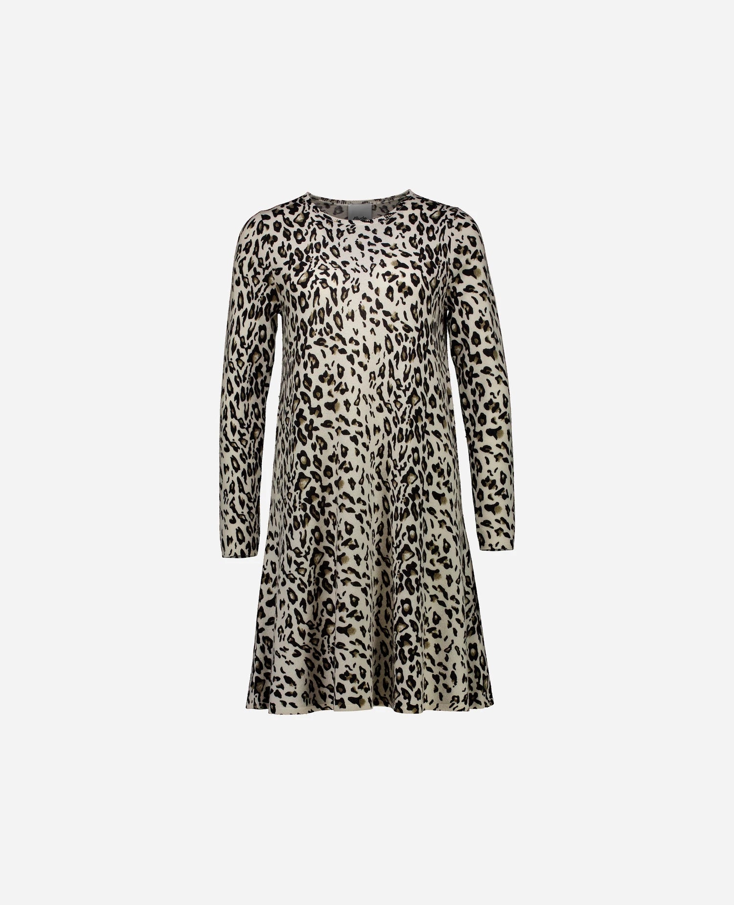 255-17643-original-1 - Allude - 30% Cashmere 70% Wolle A-Form Active Damen Fall/Winter 2025/2026 Feinstrick Flachstrick Kleid NEW Rundhals SAPG::255-17643 Sonstige