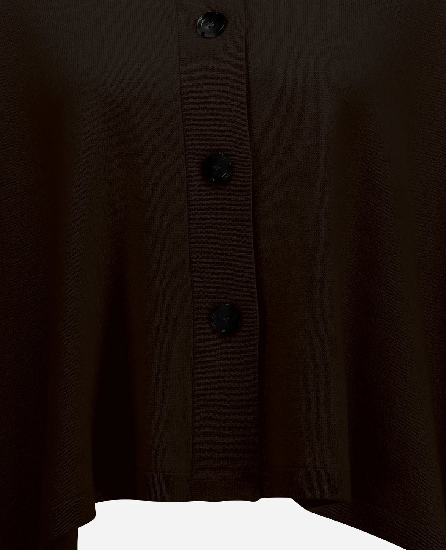 255-17655-49_41 - Allude - 0 30% Cashmere 70% Wolle Active Braun Cape Damen Fall/Winter 2025/2026 Feinstrick Flachstrick + Milano-Strick Lockerer Schnitt NEW SAPG::255-17655