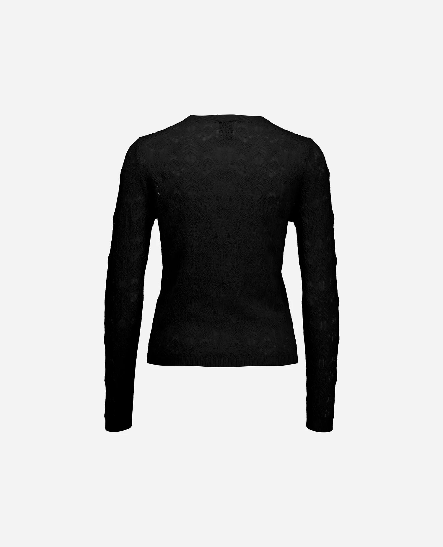 255-17661-90_4 - Allude - 30% Cashmere 70% Wolle Active Ajour-Strick Damen Enger Schnitt Fall/Winter 2025/2026 Feinstrick NEW Pullover Rundhals SAPG::255-17661 Schwarz