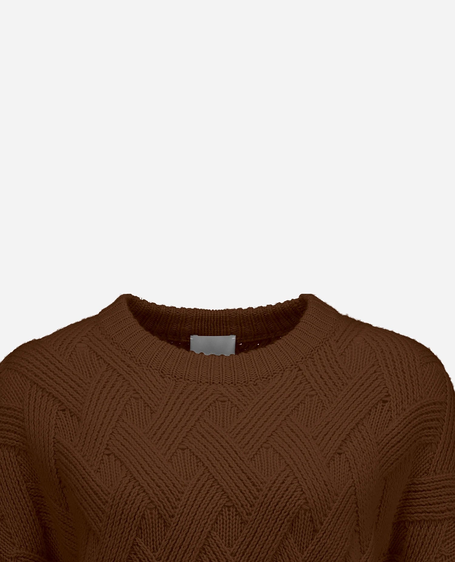 255-17691-44_40 - Allude - 30% Cashmere 70% Wolle Active Beige Damen Fall/Winter 2025/2026 Grobstrick Lockerer Schnitt NEW Pullover Rauten-Strickmuster Rundhals SAPG::255-17691