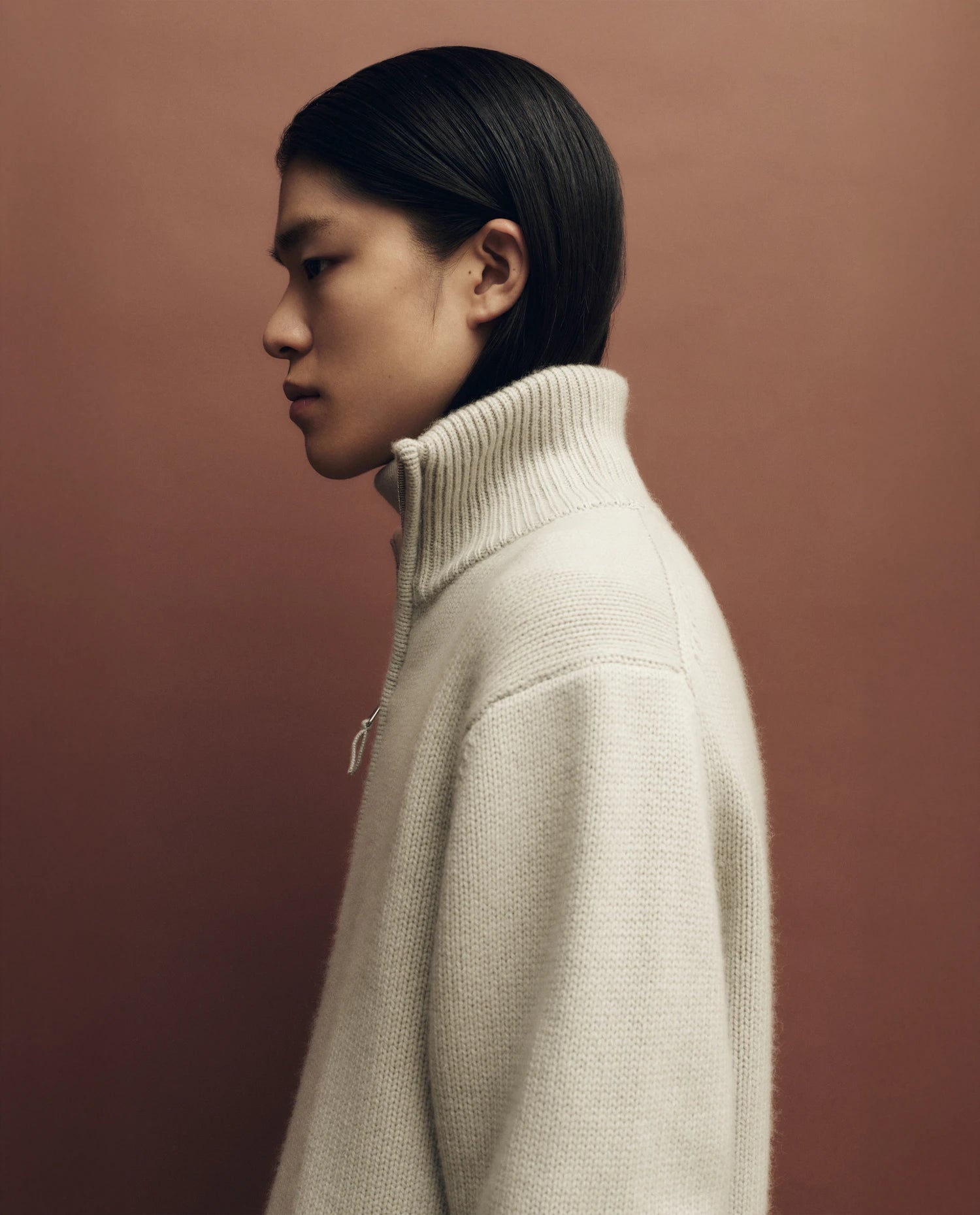 255-30002-82_10 - Allude - 0 100% Cashmere Active Fall/Winter 2025/2026 Flachstrick Gerade Passform Grau Grobstrick Herren NEW Pullover SAPG::255-30002