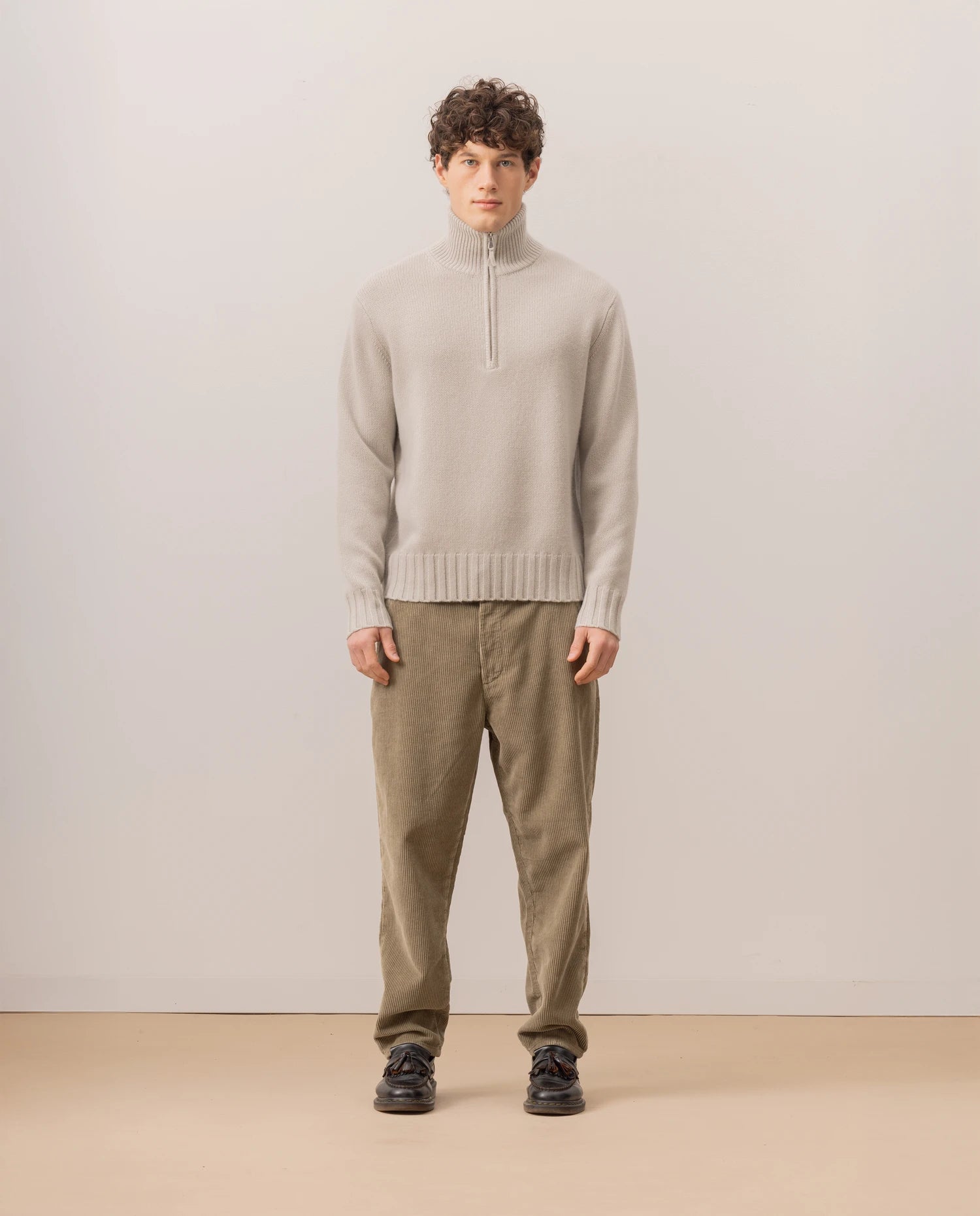 255-30002-82_2 - Allude - 0 100% Cashmere Active Fall/Winter 2025/2026 Flachstrick Gerade Passform Grau Grobstrick Herren NEW Pullover SAPG::255-30002