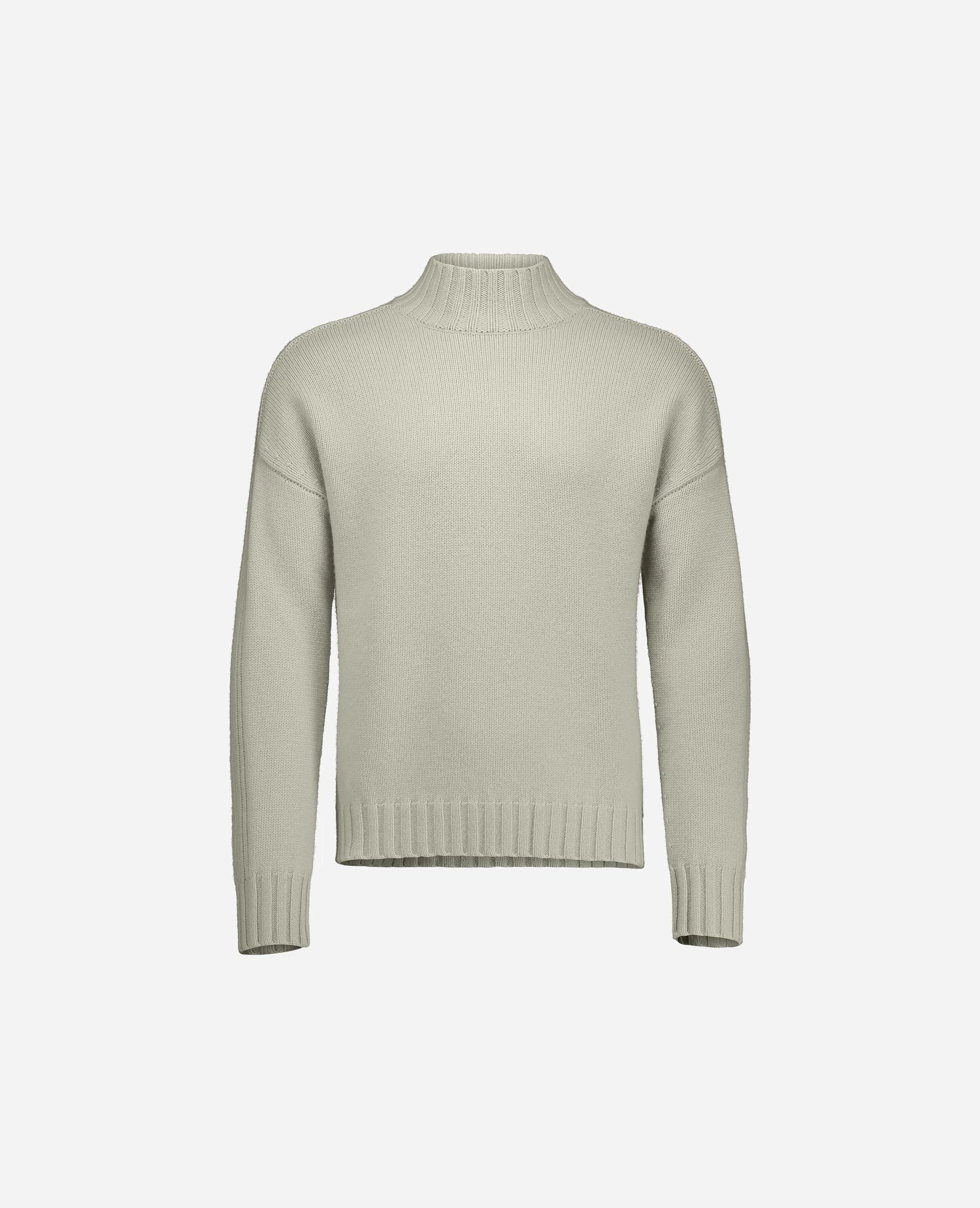 255-30003-82_3 - Allude - 100% Cashmere Active Fall/Winter 2025/2026 Flachstrick Gerade Passform Grau Grobstrick Herren NEW Pullover SAPG::255-30003 Stehkragen