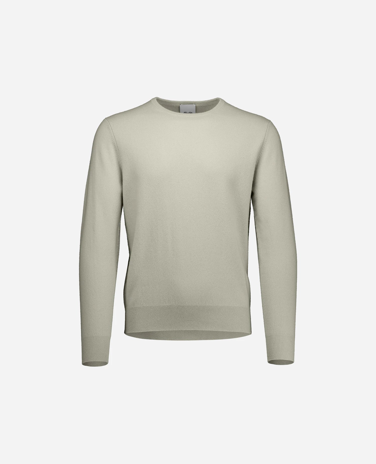 255-30021-82_3 - Allude - 100% Cashmere Active Fall/Winter 2025/2026 Feinstrick Flachstrick Gerade Passform Grau Herren NEW Pullover Rundhals SAPG::255-30021