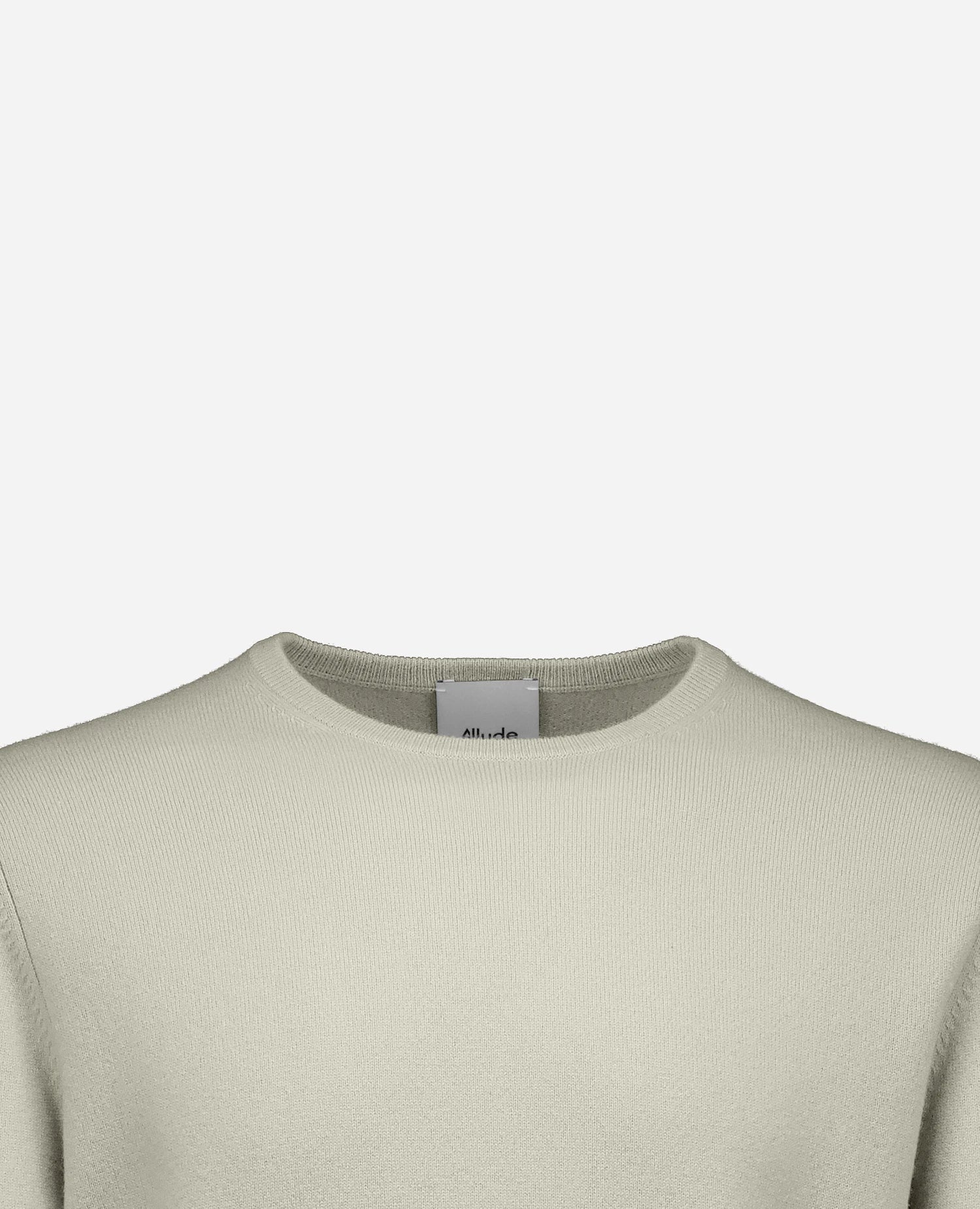 255-30021-82_40 - Allude - 100% Cashmere Active Fall/Winter 2025/2026 Feinstrick Flachstrick Gerade Passform Grau Herren NEW Pullover Rundhals SAPG::255-30021