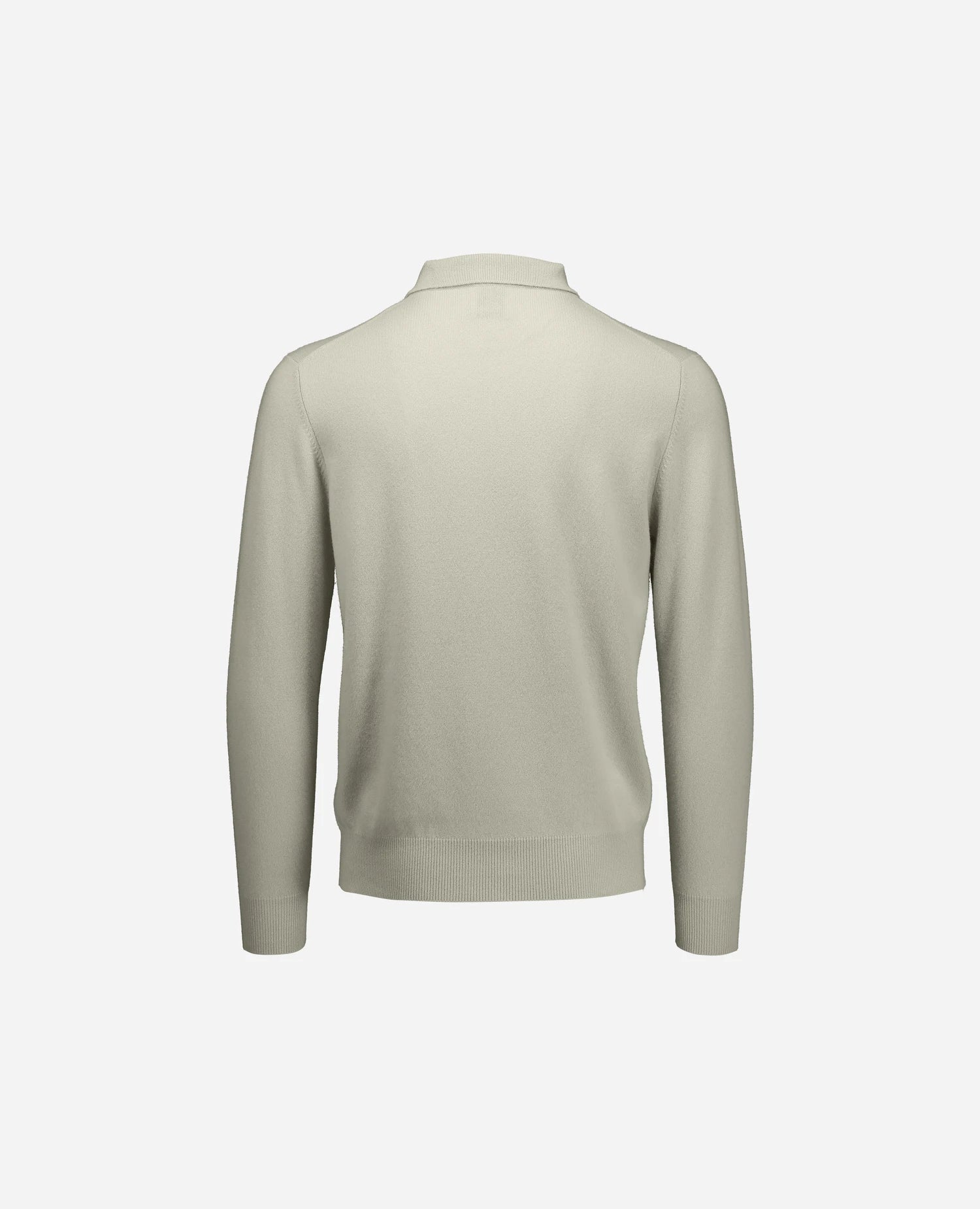 255-30023-82_4 - Allude - 100% Cashmere Active Fall/Winter 2025/2026 Feinstrick Flachstrick Gerade Passform Grau Herren NEW Polo Pullover SAPG::255-30023