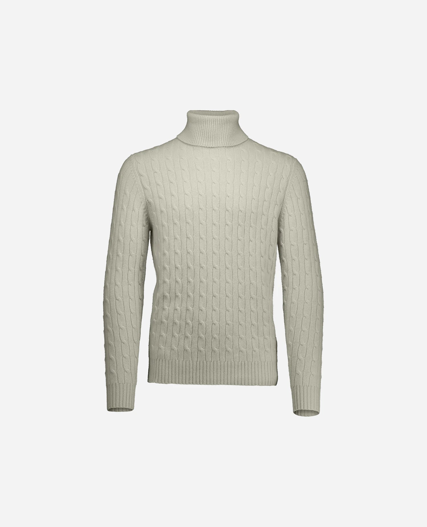 255-30090-82_3 - Allude - 100% Cashmere Active Fall/Winter 2025/2026 Gerade Passform Grau Herren mittelschwerer Strick NEW Pullover Rollkragen SAPG::255-30090 Zopfmuster
