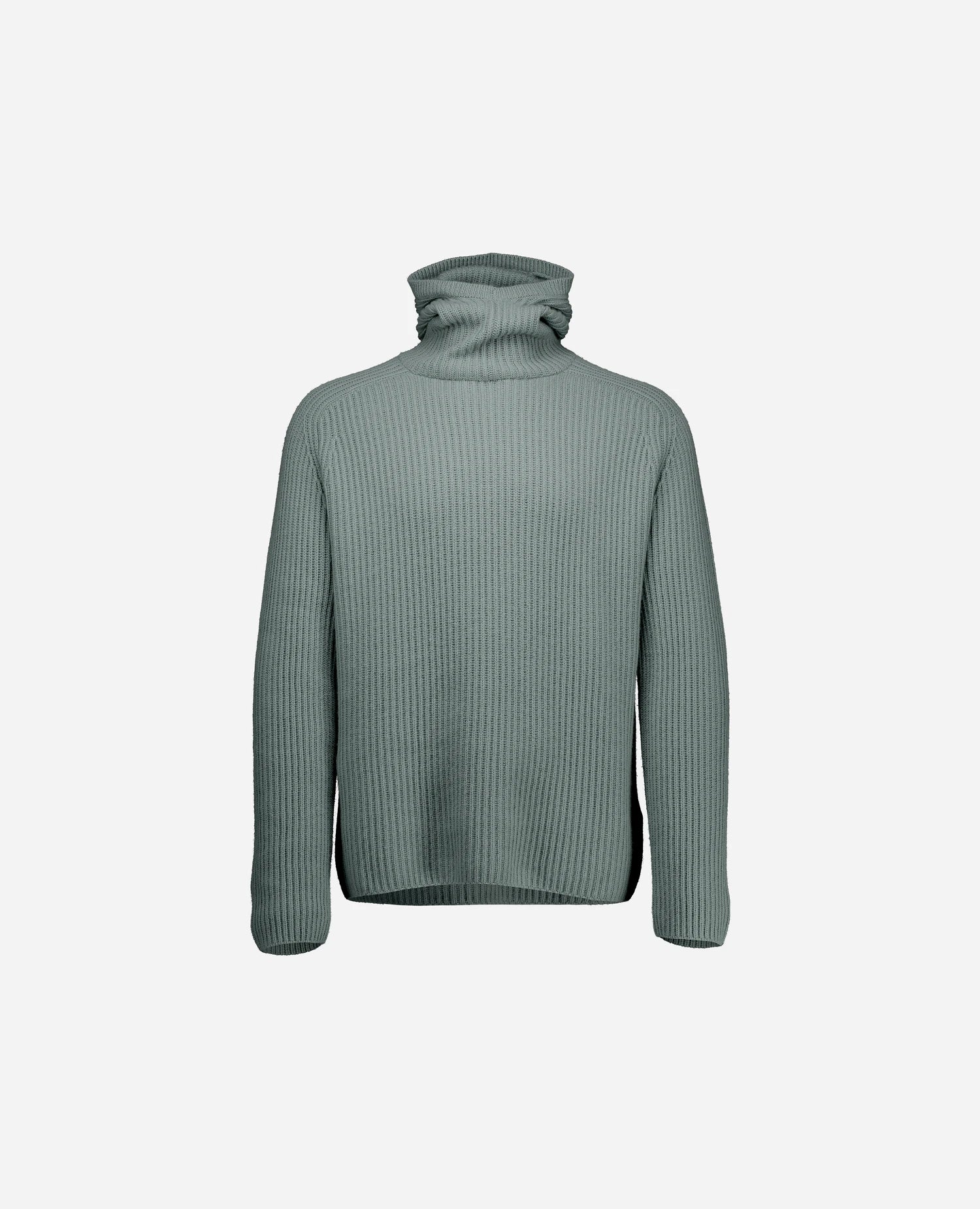255-37040-31_3 - Allude - 30% Cashmere 70% Wolle Active Fall/Winter 2025/2026 Grobstrick Grün Herren Kapuze Lockerer Schnitt NEW Patentstrick Pullover SAPG::255-37040