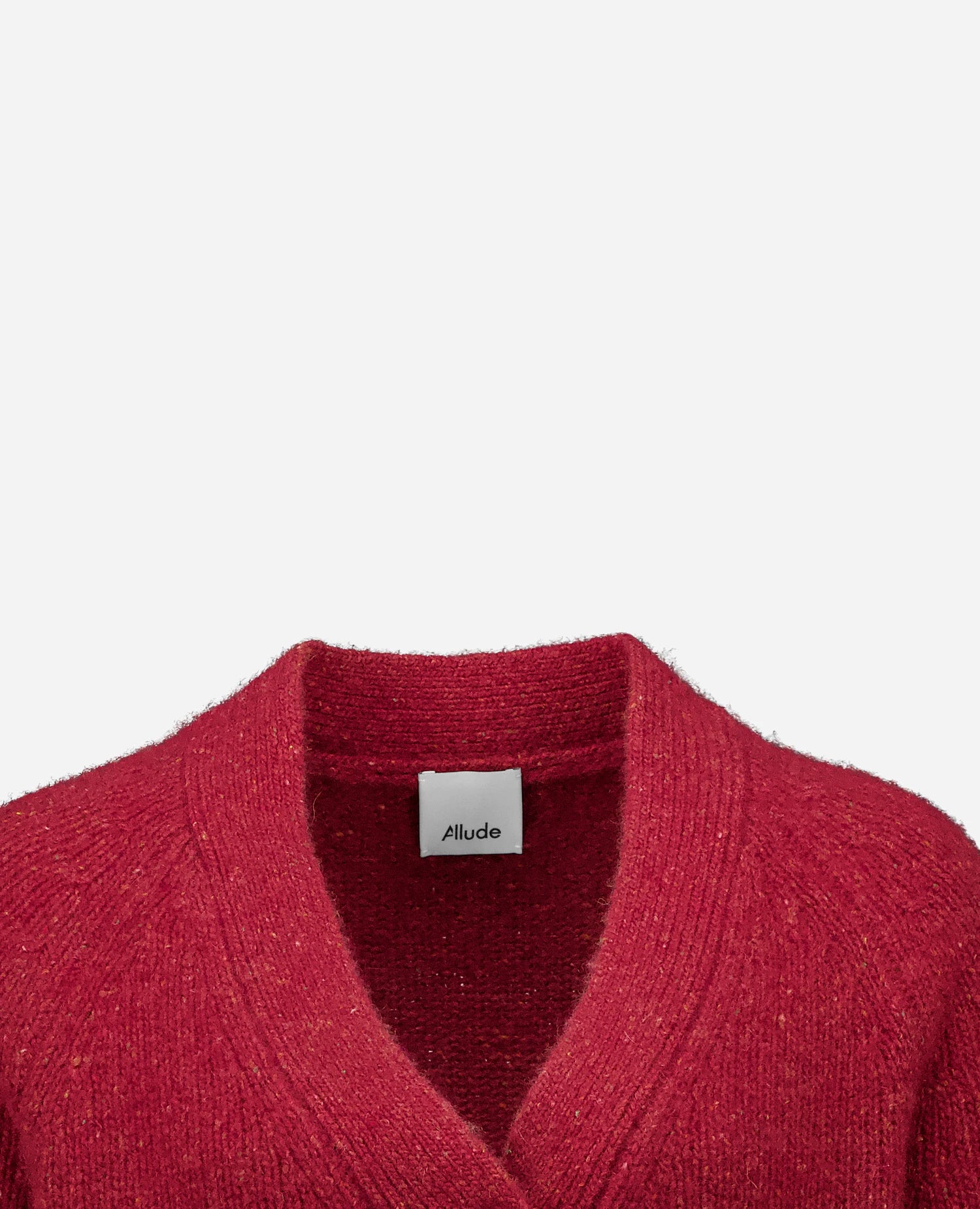 255-60000-68_40 - Allude - 100% Cashmere Active Damen Fall/Winter 2025/2026 Flachstrick Grobstrick Kastiger Schnitt NEW Rot SAPG::255-60000 Strickjacke V-Ausschnitt