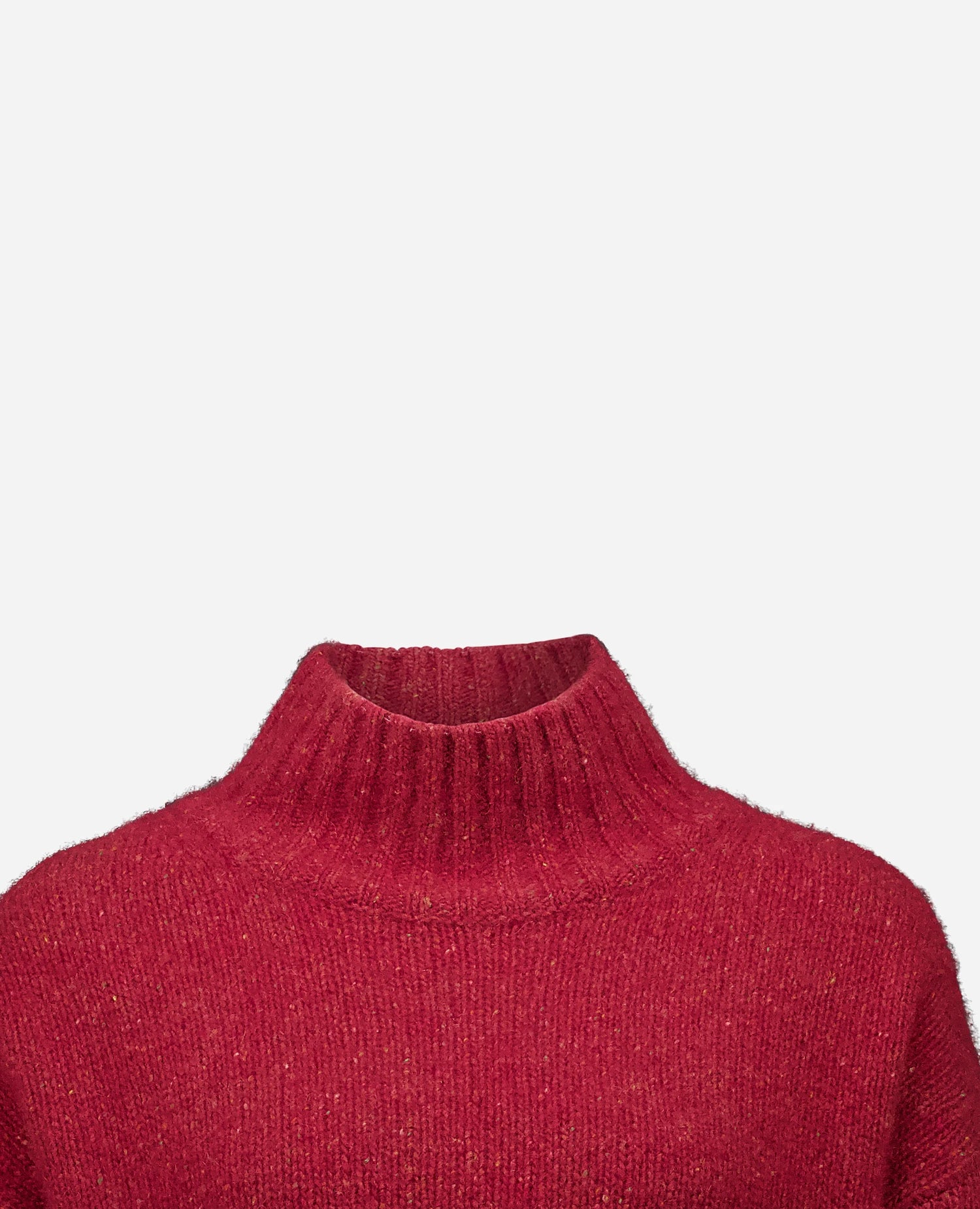 255-60002-68_40 - Allude - 100% Cashmere Active Damen Fall/Winter 2025/2026 Flachstrick Grobstrick Lockerer Schnitt NEW Pullover Rot SAPG::255-60002 Stehkragen