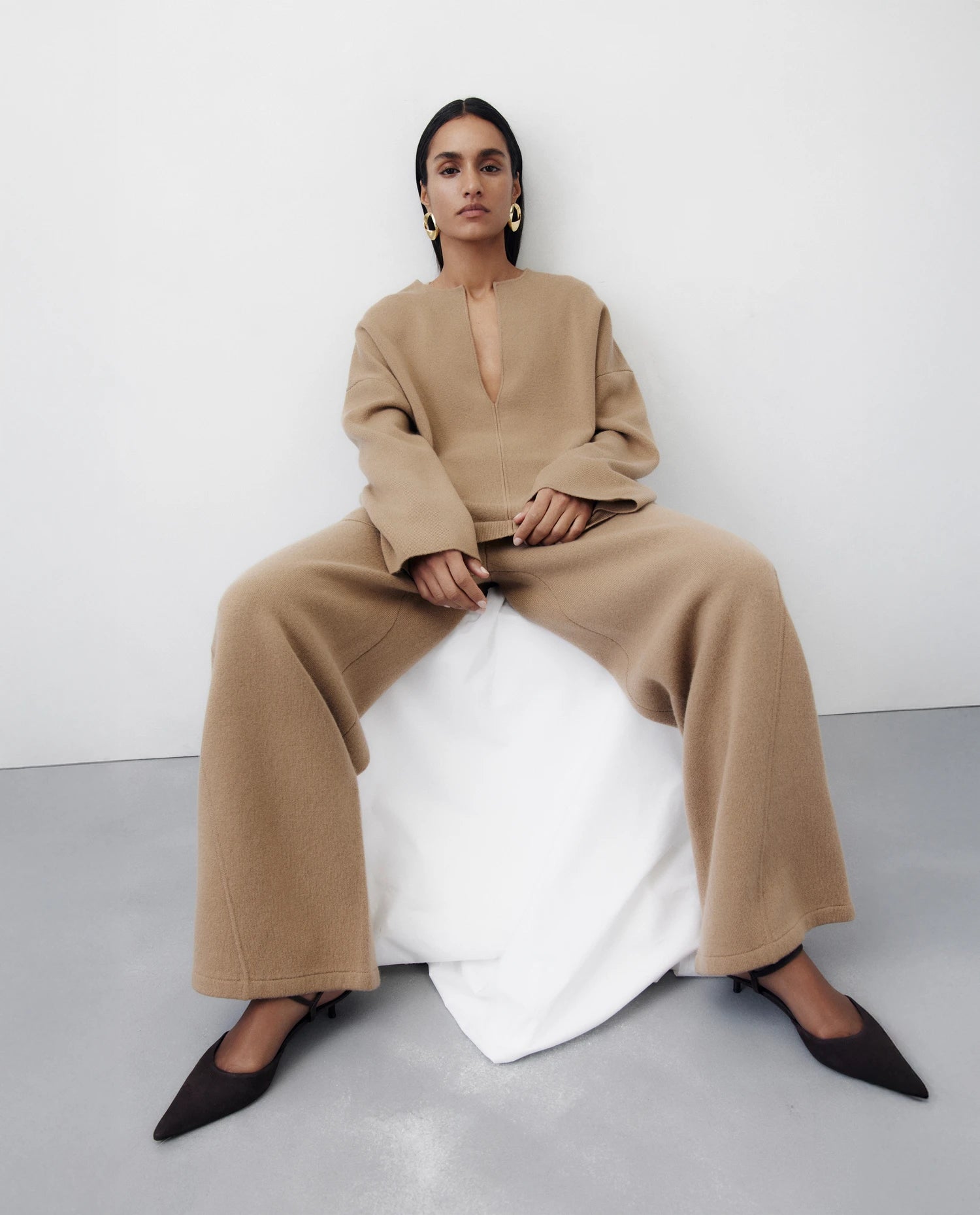 256-20603-43_6 - Allude - 30% Cashmere 70% Wolle Active Beige Damen Holiday 2026 Hose NEW SAPG::256-20603 Wolle