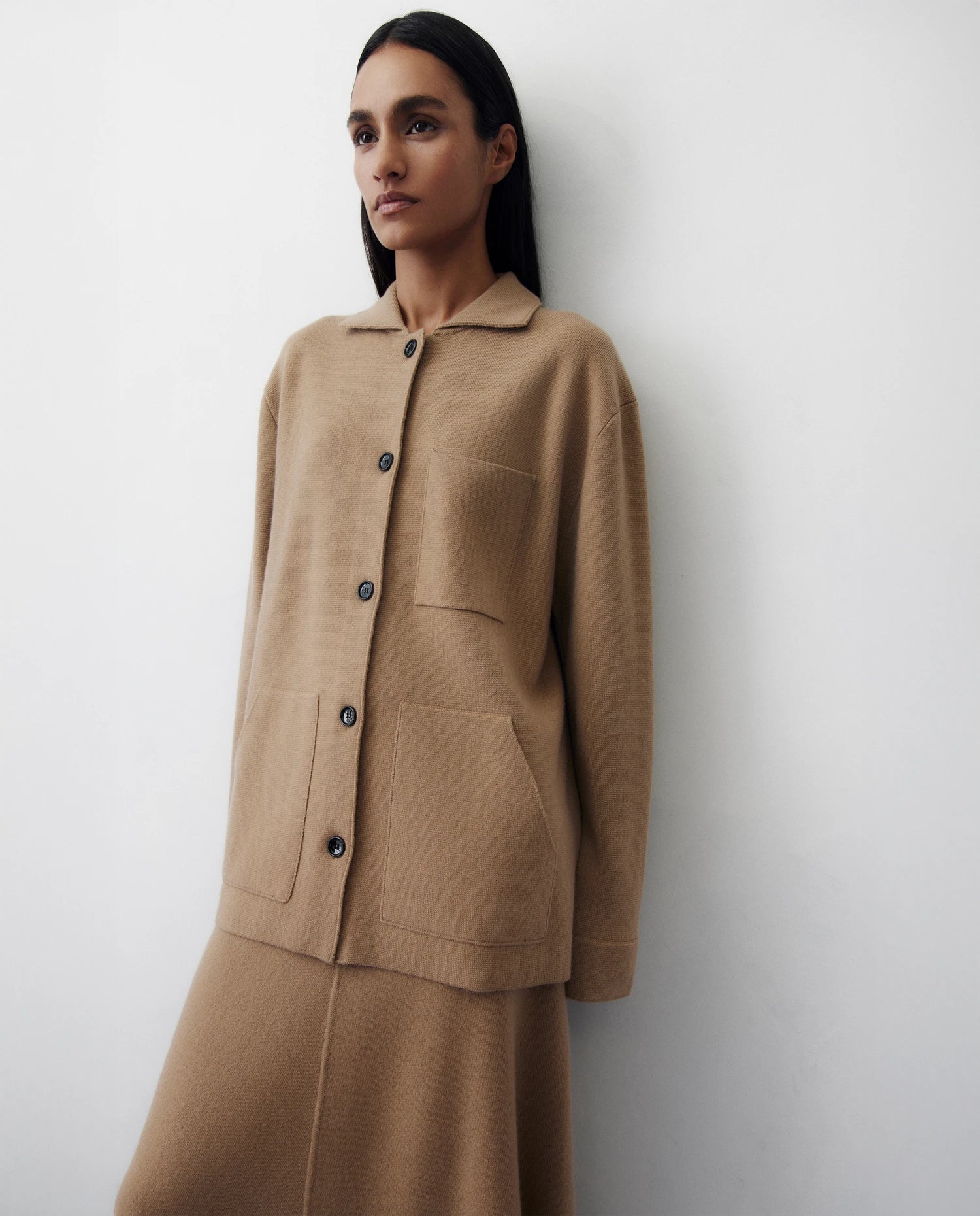 256-20610-43_2 - Allude - 30% Cashmere 70% Wolle Active Beige Damen Holiday 2026 Jacket NEW SAPG::256-20610 Wolle