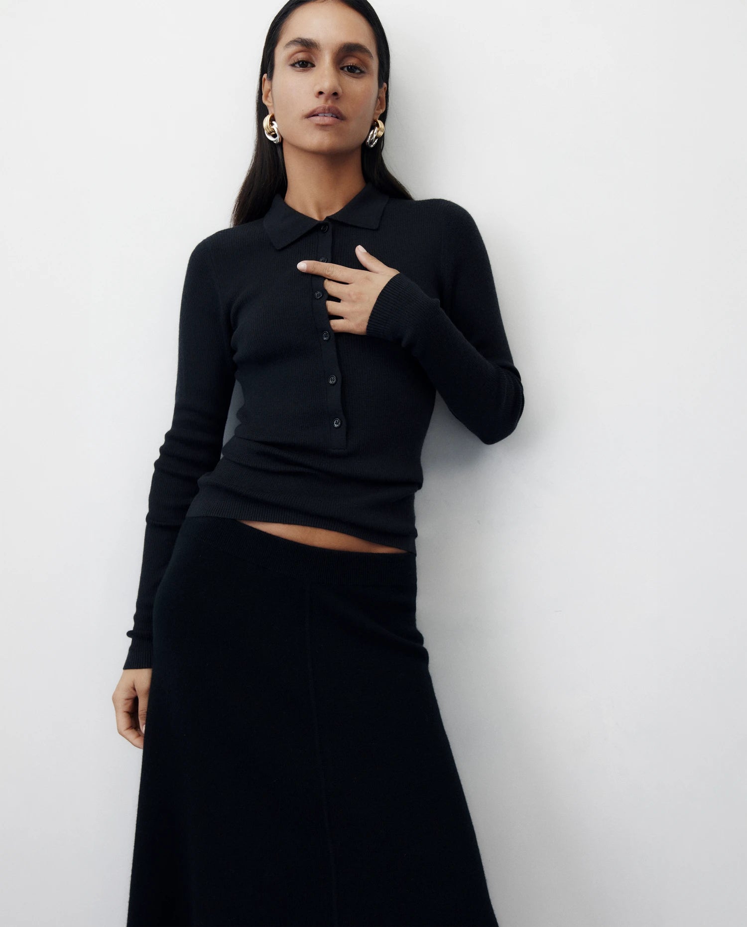 256-20612-90_7 - Allude - 30% Cashmere 70% Wolle Damen Holiday 2026 Rock SAPG::256-20612 Schwarz Wolle
