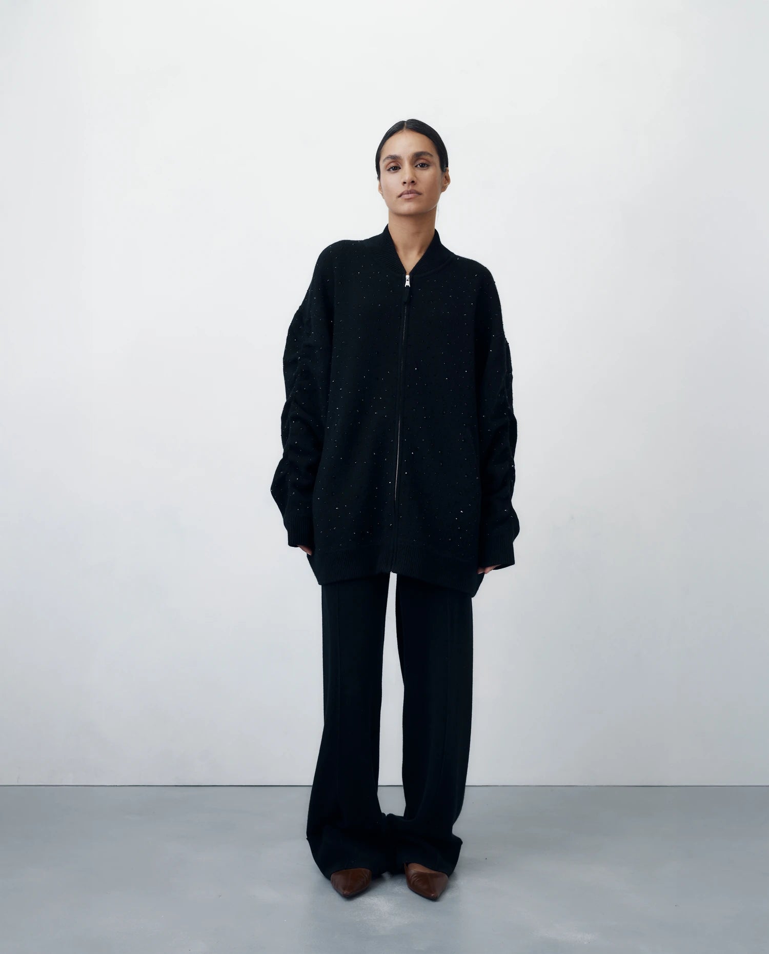 256-20620-90_4 - Allude - 30% Cashmere 70% Wolle Active Damen Holiday 2026 Jacket NEW SAPG::256-20620 Schwarz Wolle