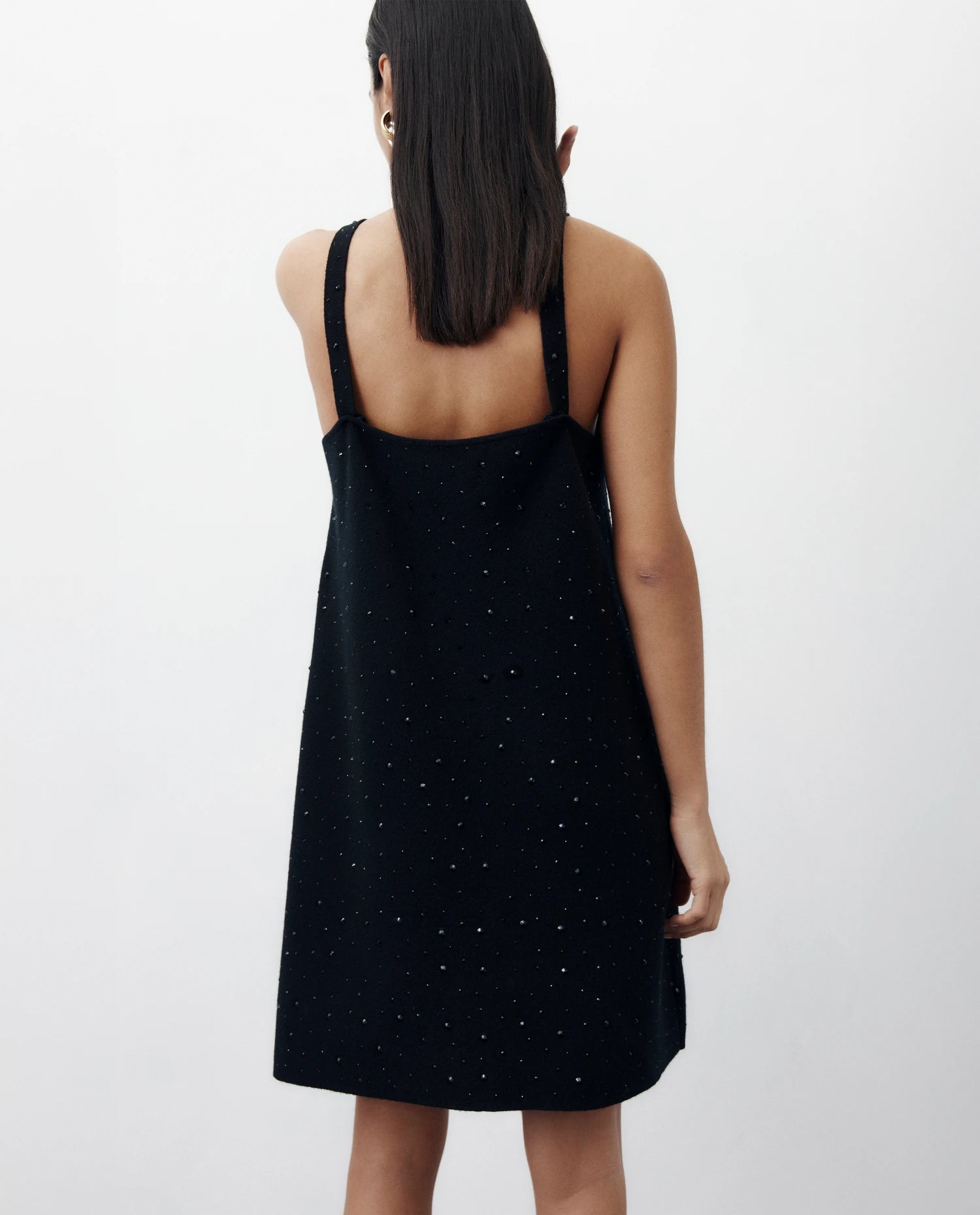 256-20622-90_2 - Allude - 30% Cashmere 70% Wolle Active Damen Holiday 2026 Kleid NEW SAPG::256-20622 Schwarz V-Ausschnitt Wolle