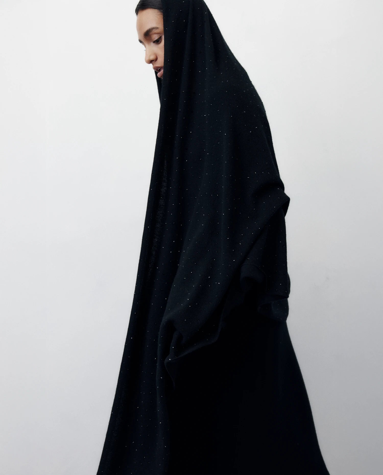 256-20624-90_1 - Allude - 30% Cashmere 70% Wolle Active Damen Holiday 2026 NEW SAPG::256-20624 Schal Schwarz Wolle