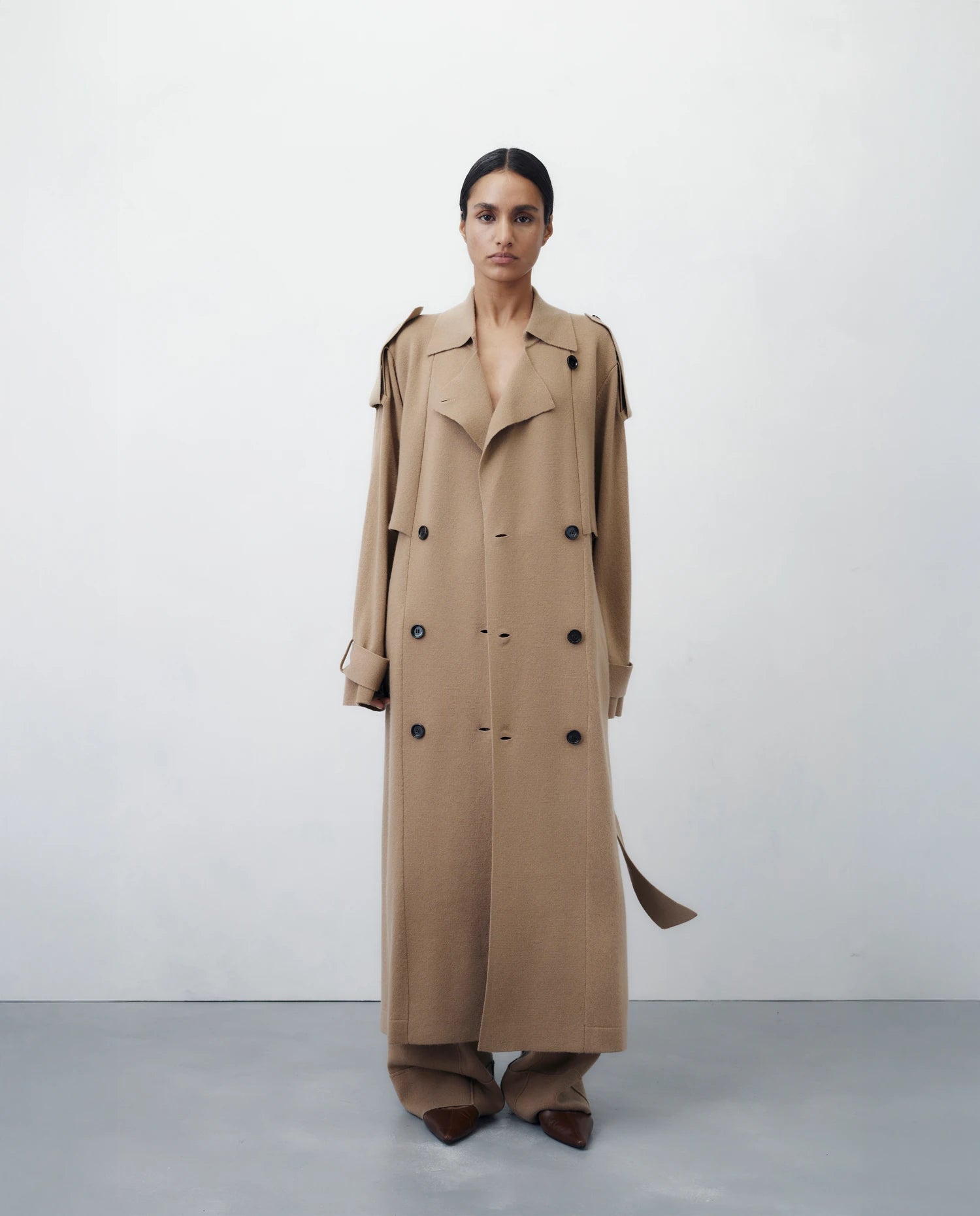 256-20673-43_6 - Allude - 30% Cashmere 70% Wolle Beige Damen Holiday 2026 Hose SAPG::256-20673 Wolle