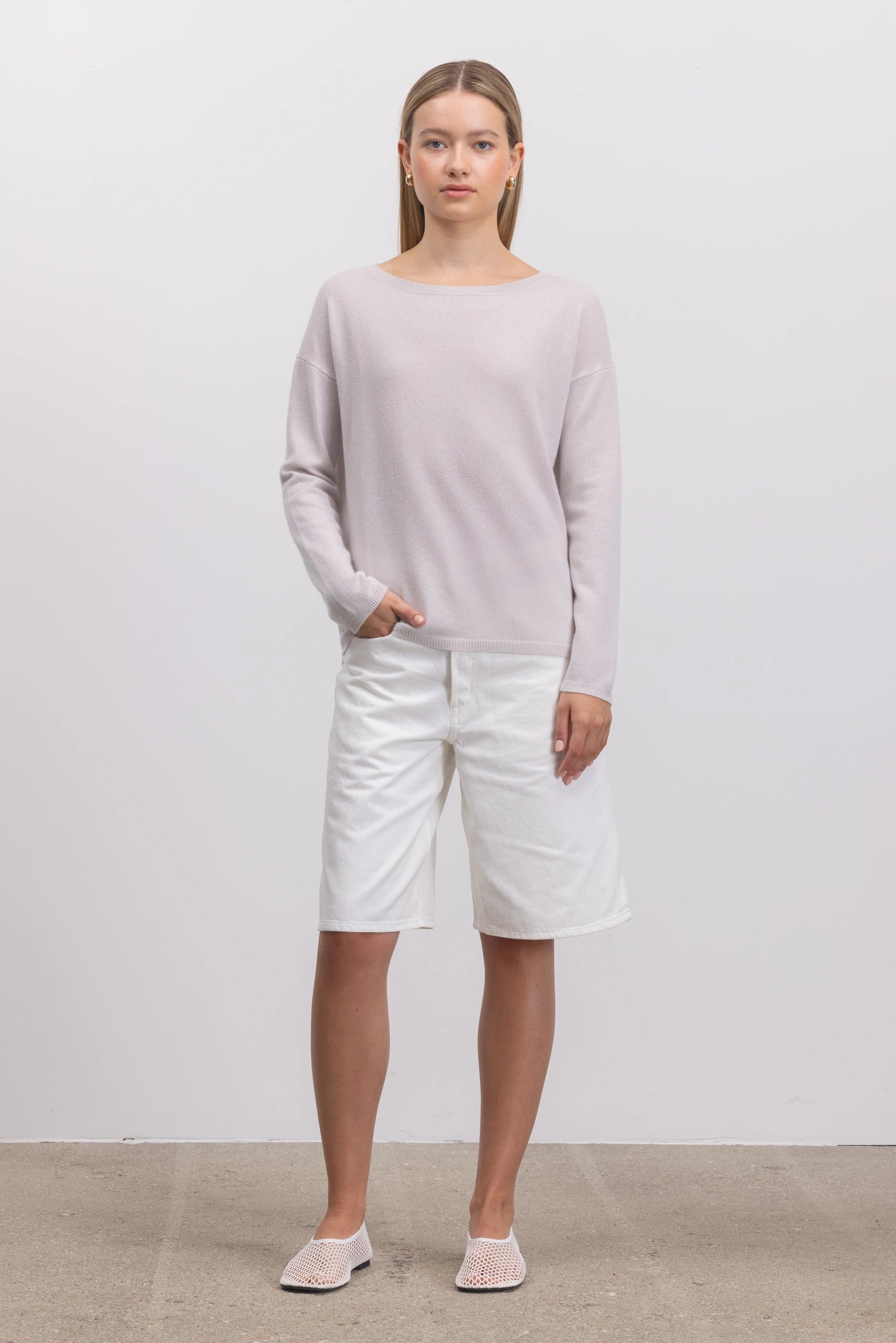 262-11110-80_5 - Allude - 100% Cashmere Cashmere Damen Grau Langarm Pullover SAPG::262-11110 Spring/Summer 2026 U-Boot